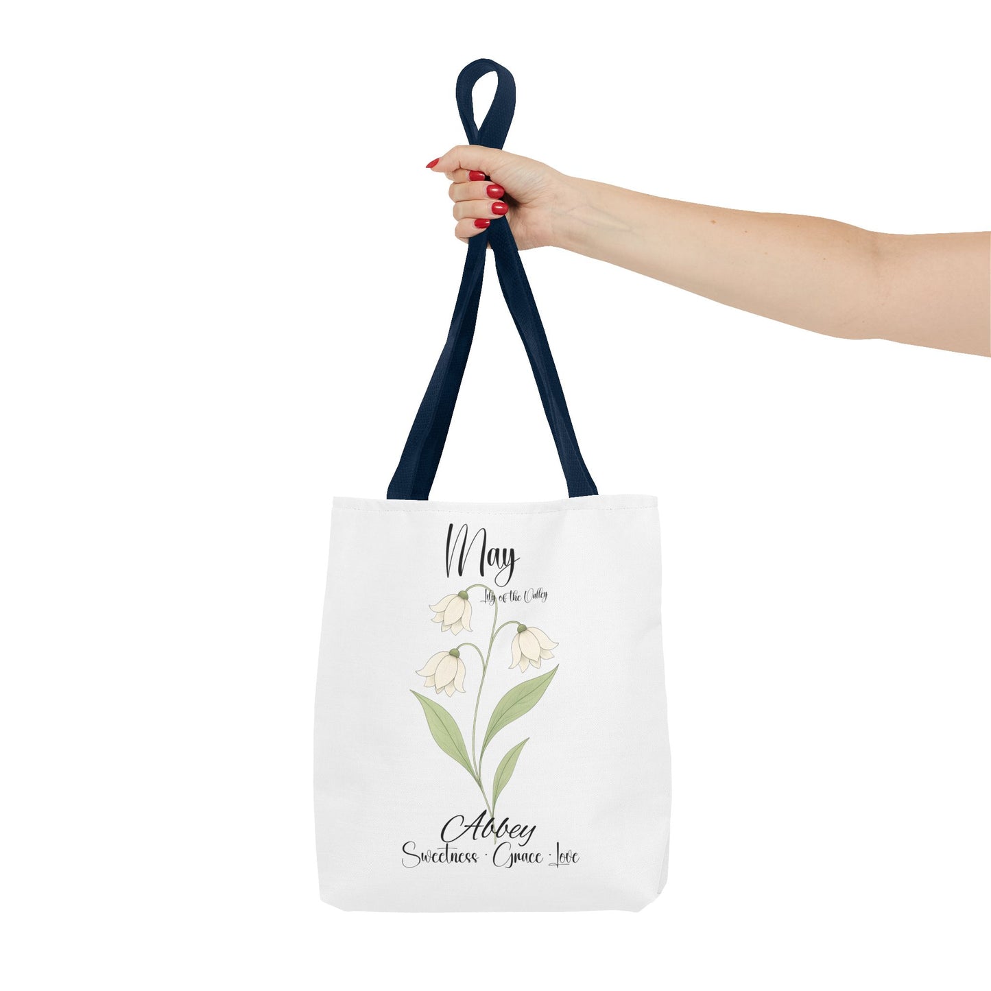 Personlised birth month flower bag for her, milestone birthdays, bestfriend gift.