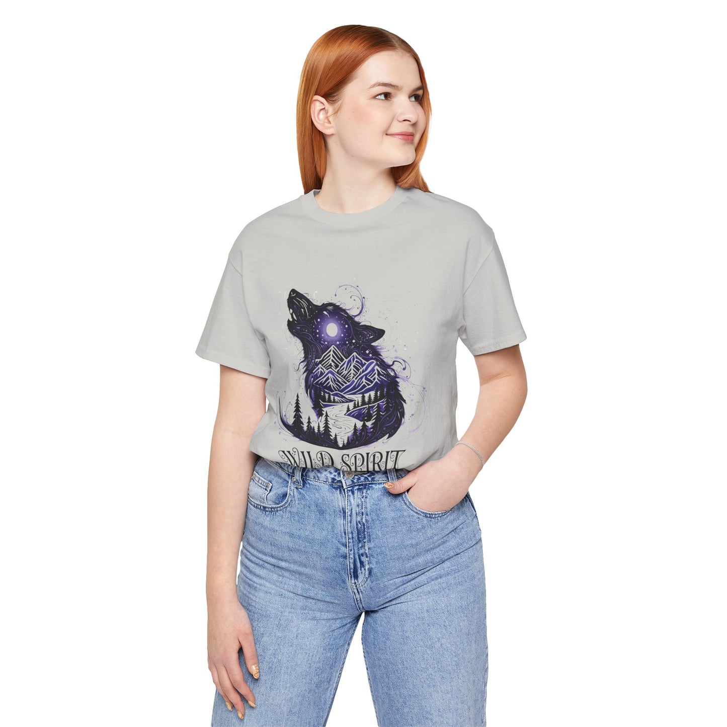 Wild Spirit Wolf Tee - Unisex, wildlife shirt, Gothic Streetwear, Alternative Clothing.