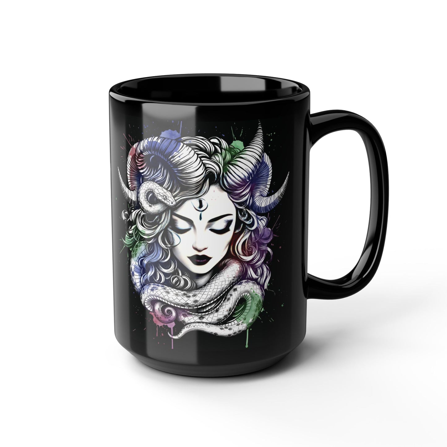 lilith coffee cup, dark goddess witchy mug, ceramic alternative gift.