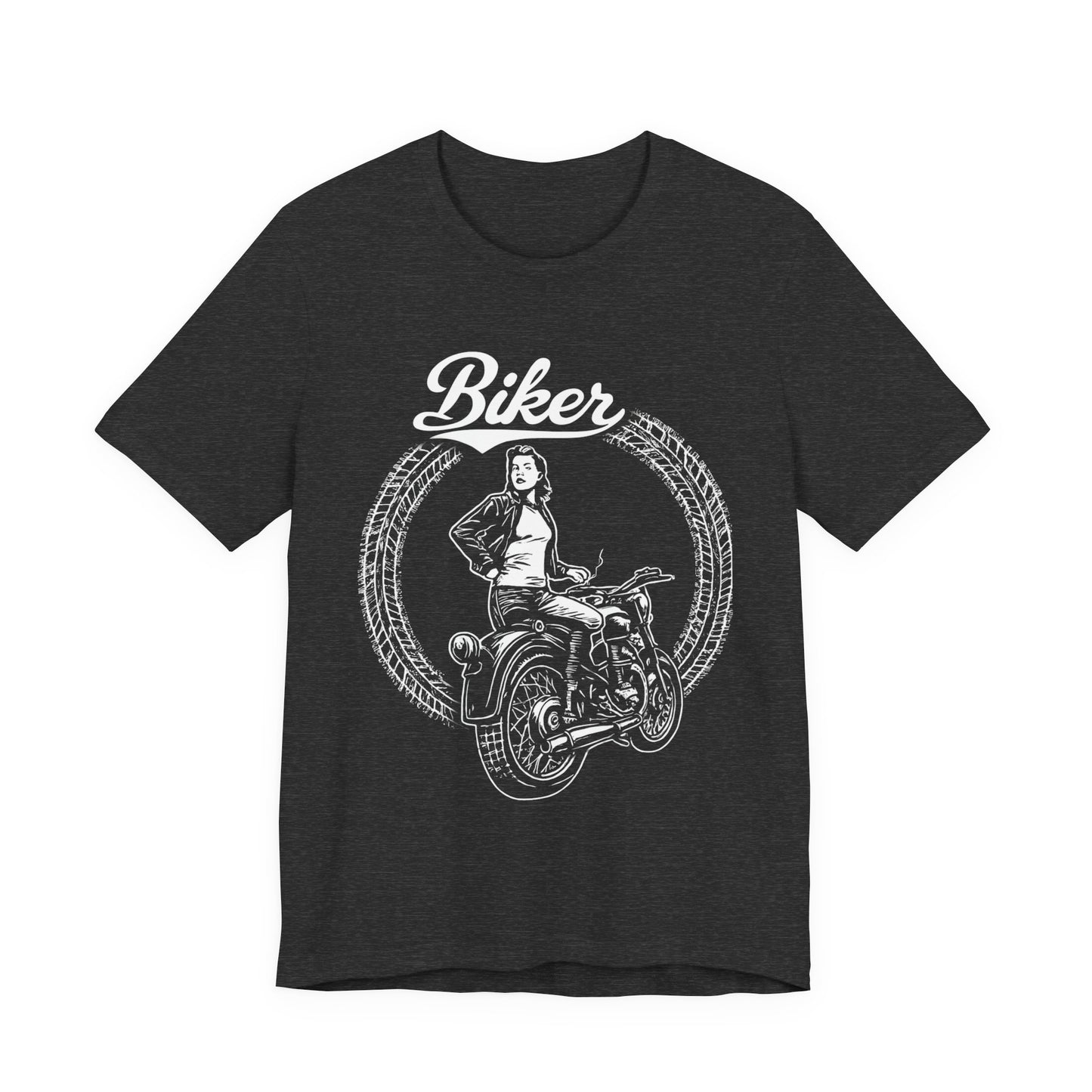 Biker Tshirt, Motorcycle Tee, This Motorcycle Tee is crafted with a striking Motorcycle Design, perfect for the empowered Female Biker.
