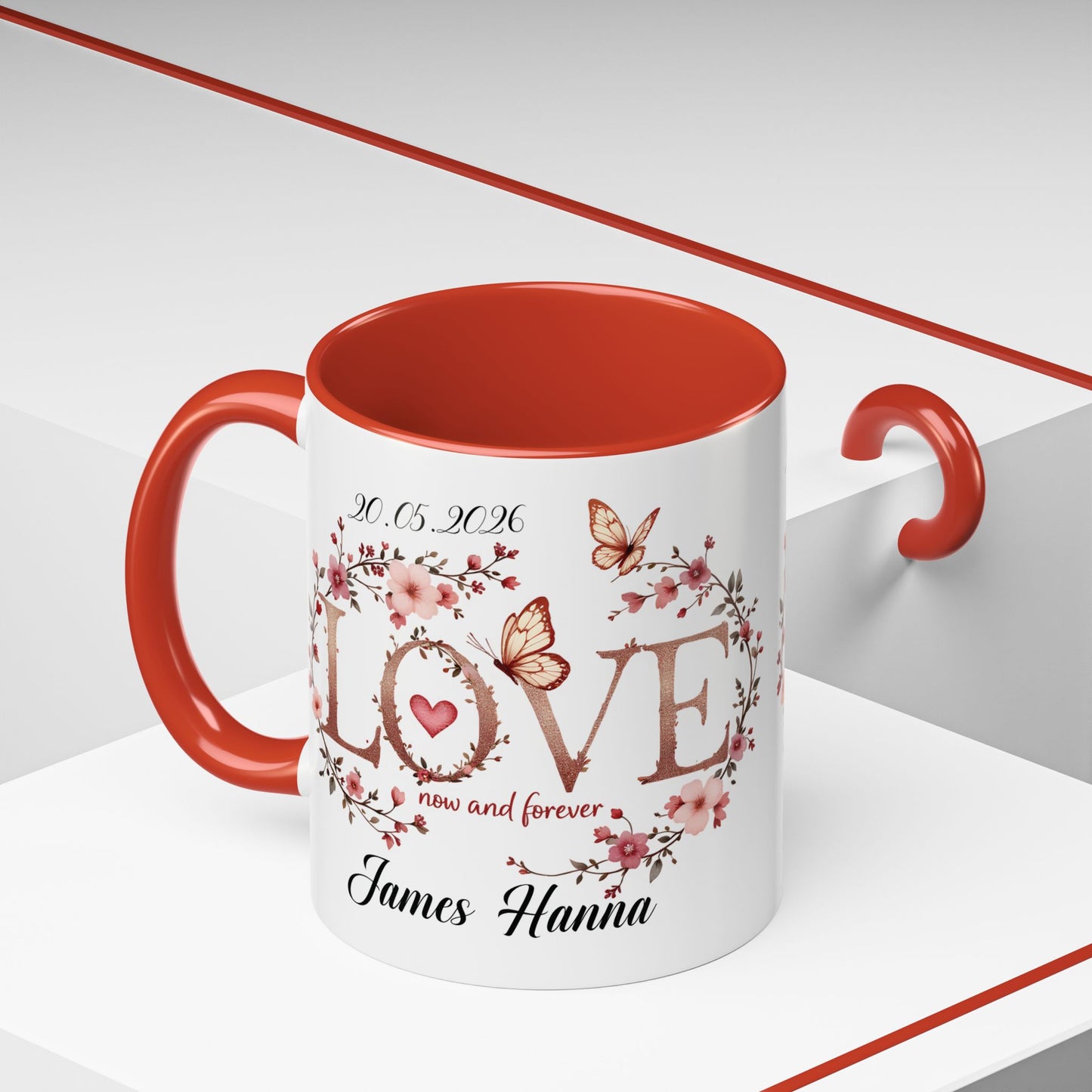 Custom Wedding Mug | Personalized Anniversary Mug | Valentines Day Gift |