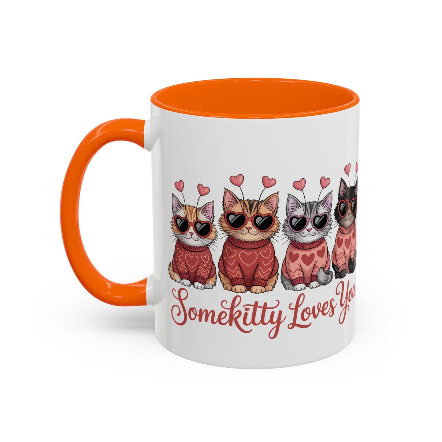 Valentine Kitty Mug | kitten Coffee Cup | cat Lover Gift | Valentines Day Mug |