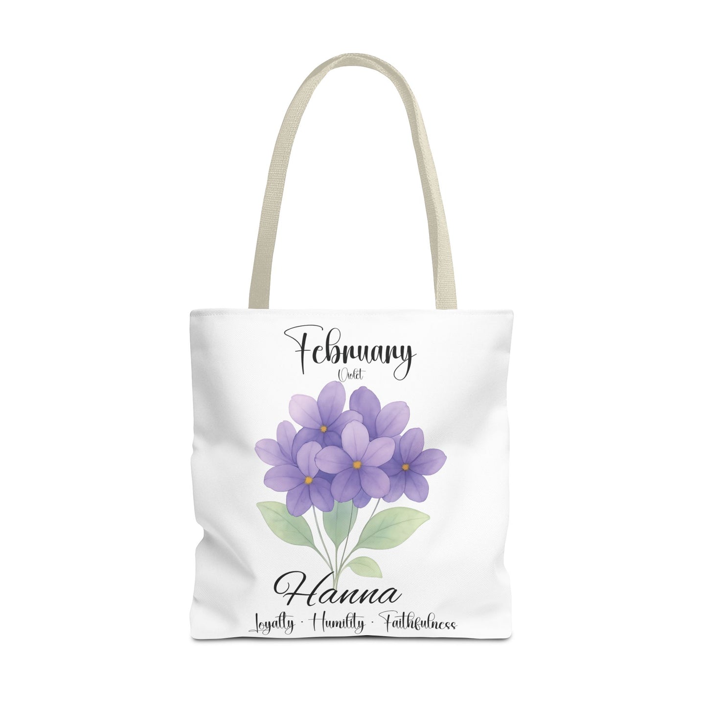 Personalized  floral gift tote bag for her, birth month flower, milestone birthdays, bestfriend gift.