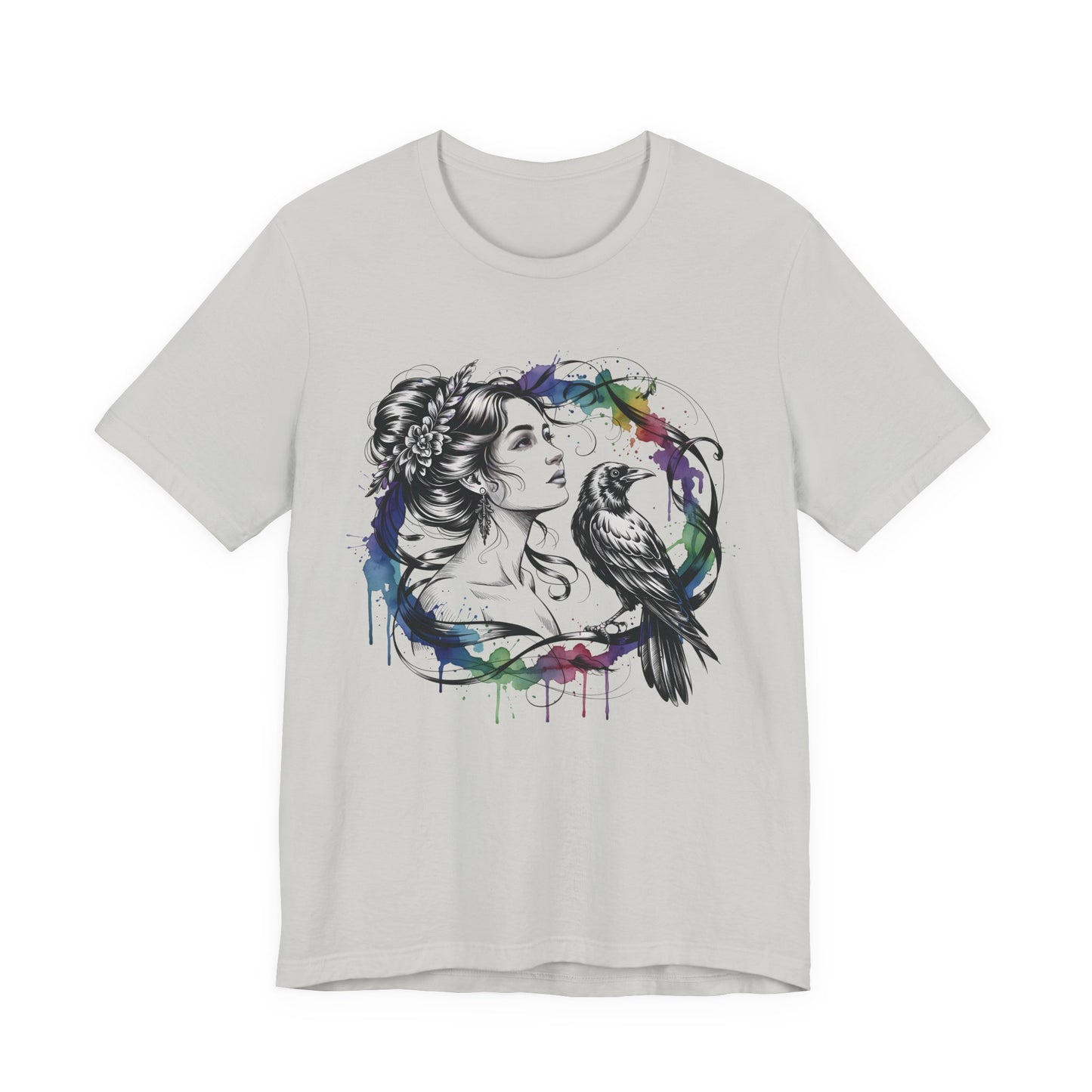 Raven Tee, goddessshirt, festival tshirt, witchy gift for her.