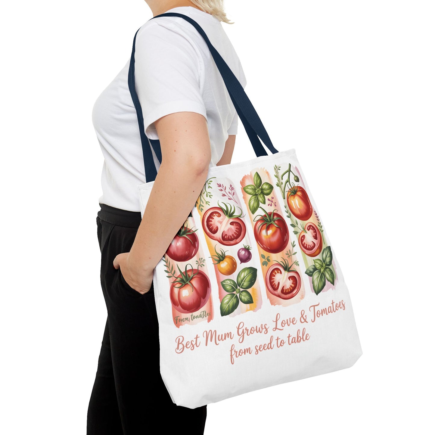 Best Mom Tote Bag, Tomato Garden Lover Design, Perfect Mothers Day Gift for Moms Who Love Gardening and Nature