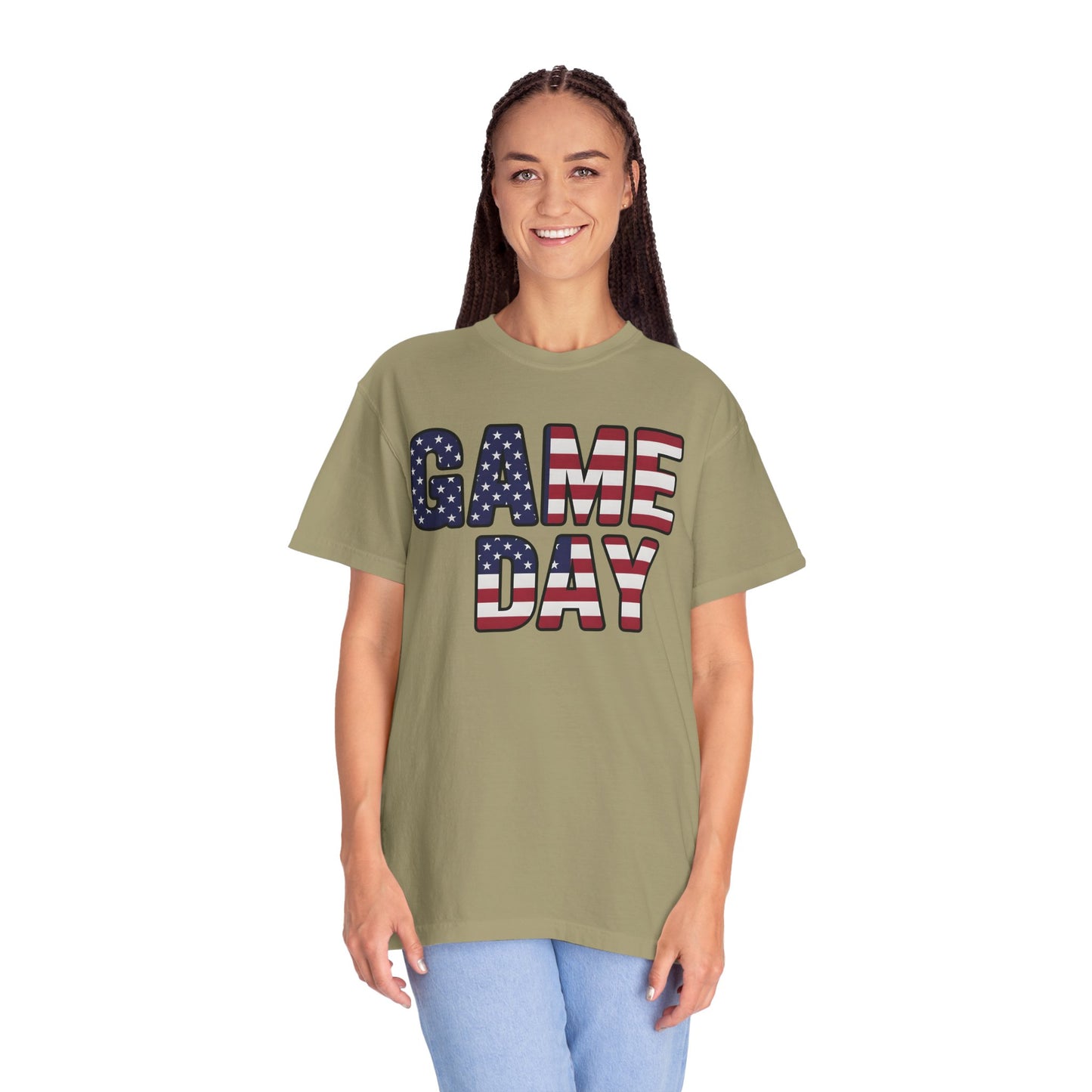 American Flag GAME DAY T-Shirt | Patriotic Sports Fan Tee