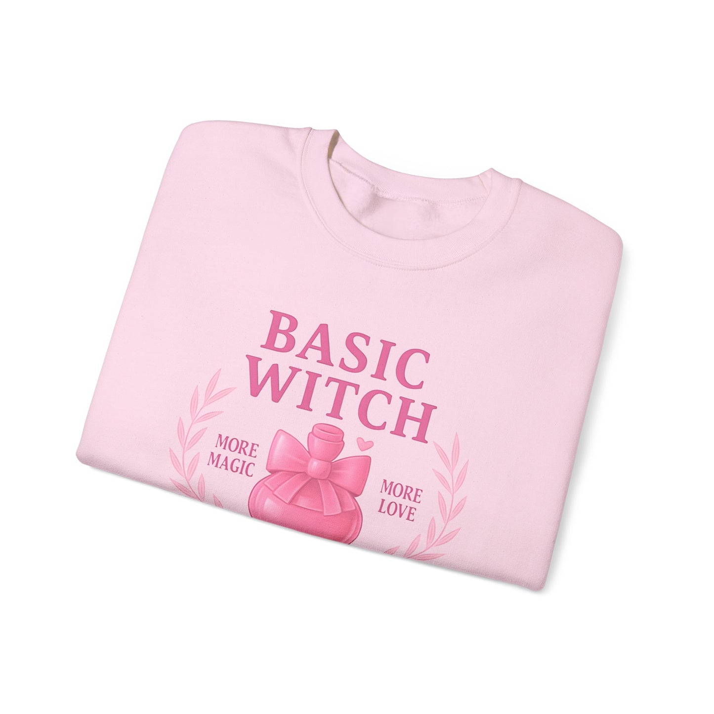 Basic Witch Potions Club Sweatshirt, This witchy sweatshirt exudes autumnal charm with its soft fabric that’s perfect for sweater weather, and features a whimsical potion bottle design reminiscent of a witches brew.