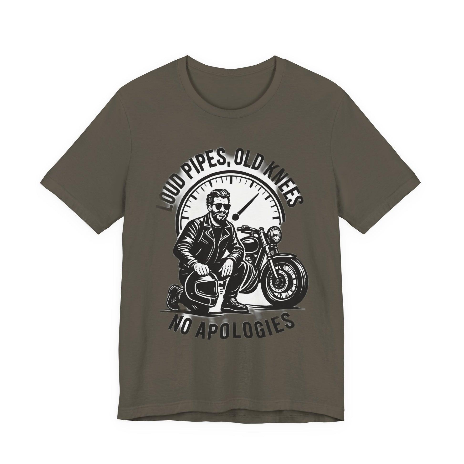  Loud Pipes No Apologies Biker Tee
