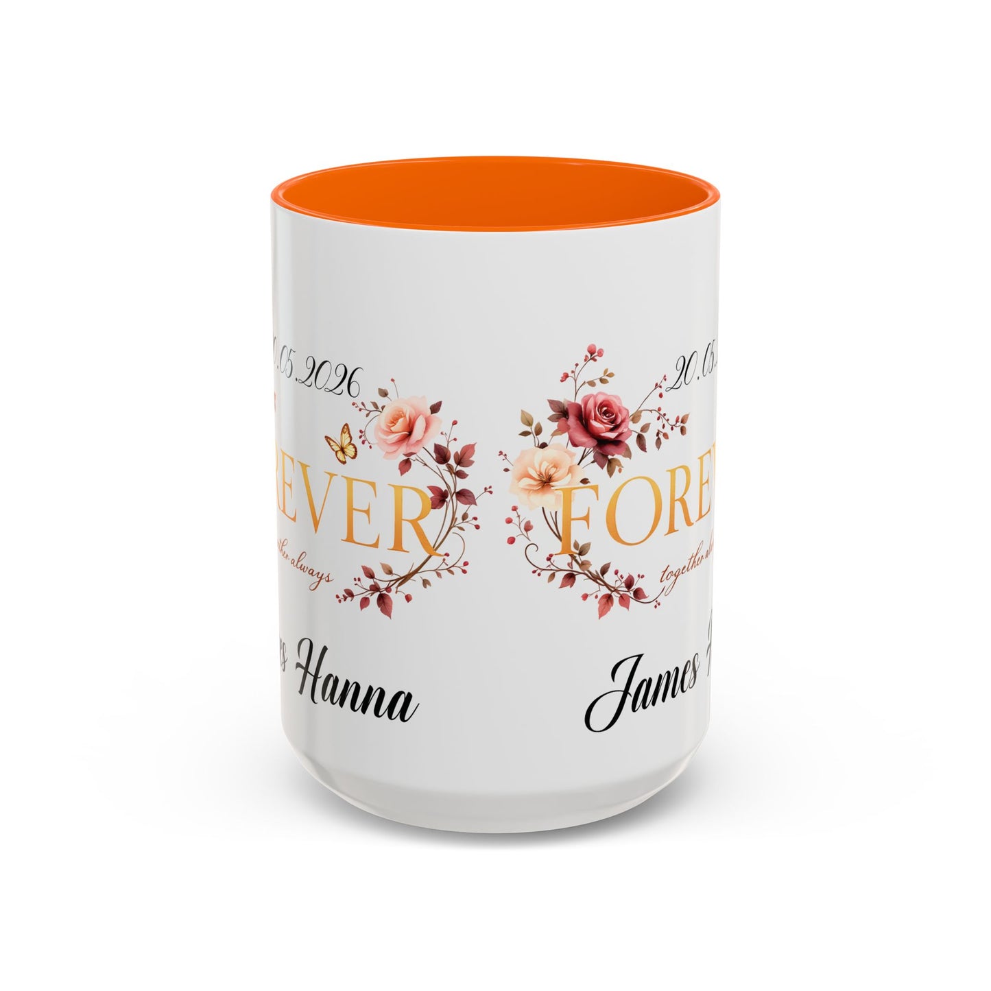 Custom wedding mug, valentines day gift, anniversary mug, bridal shower mug.