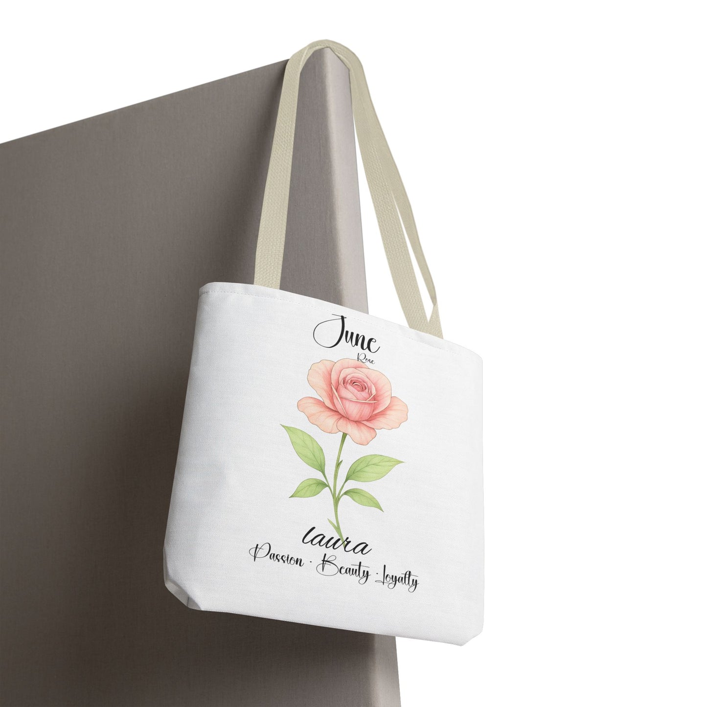 Personlised birth month flower bag for her, milestone birthdays, bestfriend gift.
