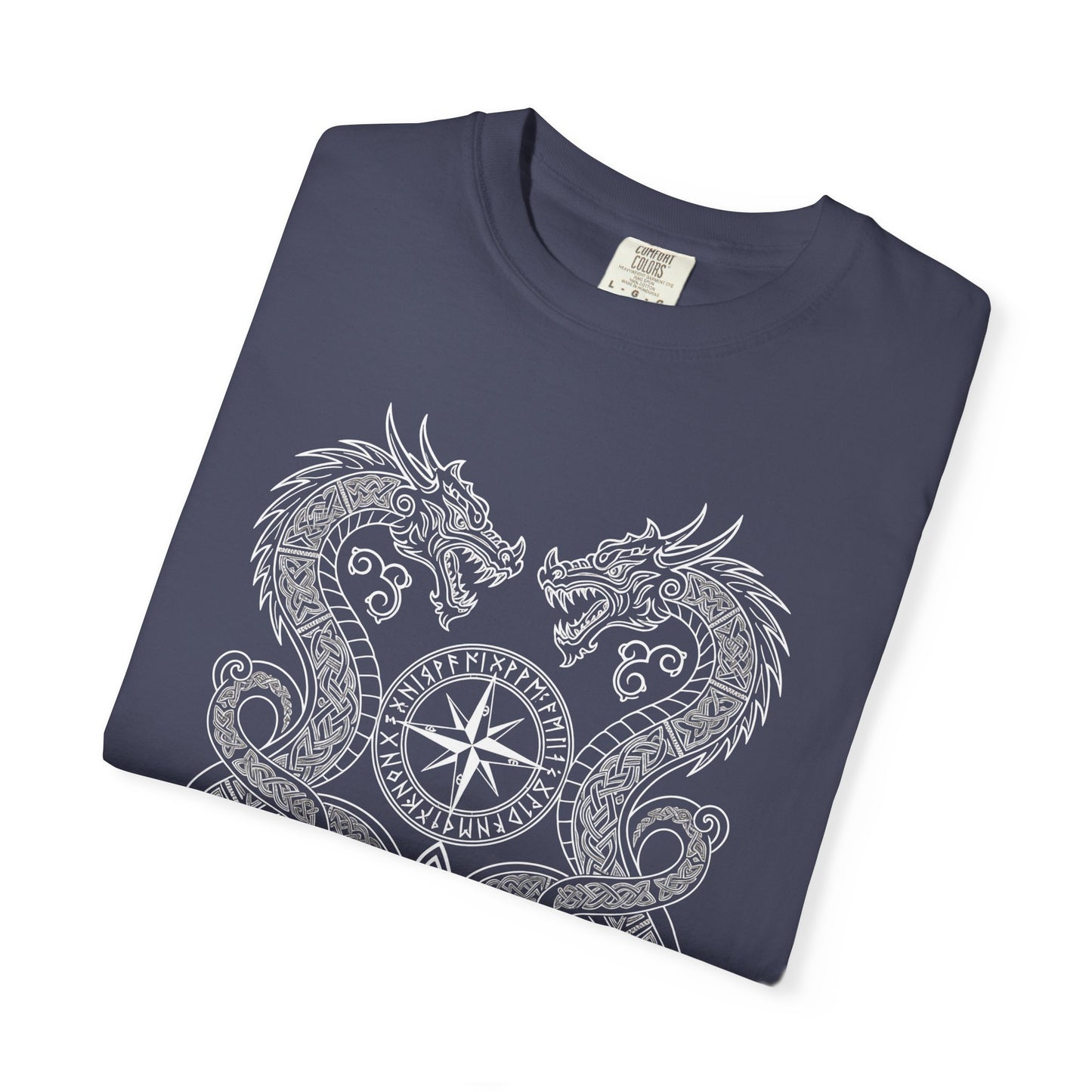 Nordic dragon compass shirt, pagan clothing, comfort colors