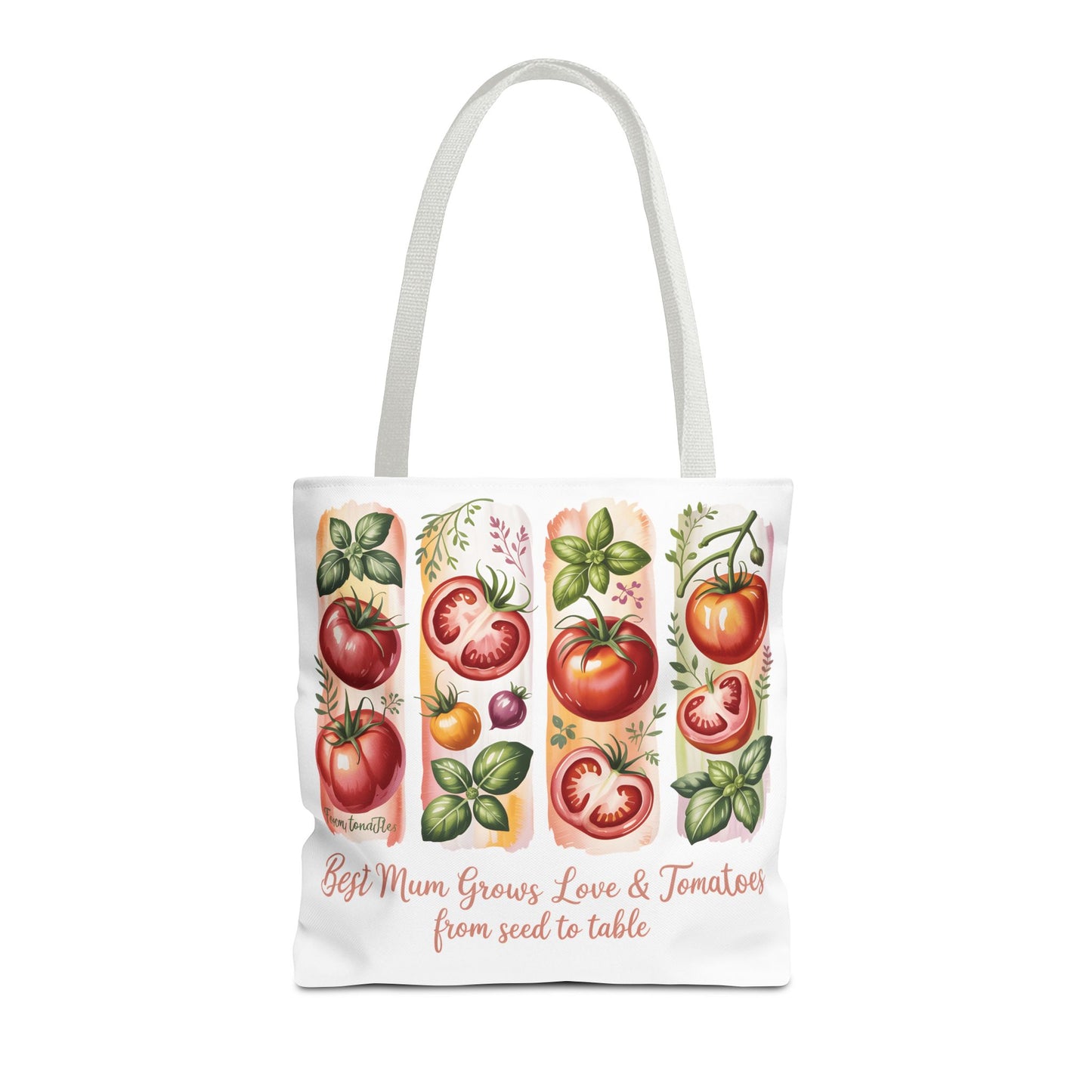 Best Mom Tote Bag, Tomato Garden Lover Design, Perfect Mothers Day Gift for Moms Who Love Gardening and Nature