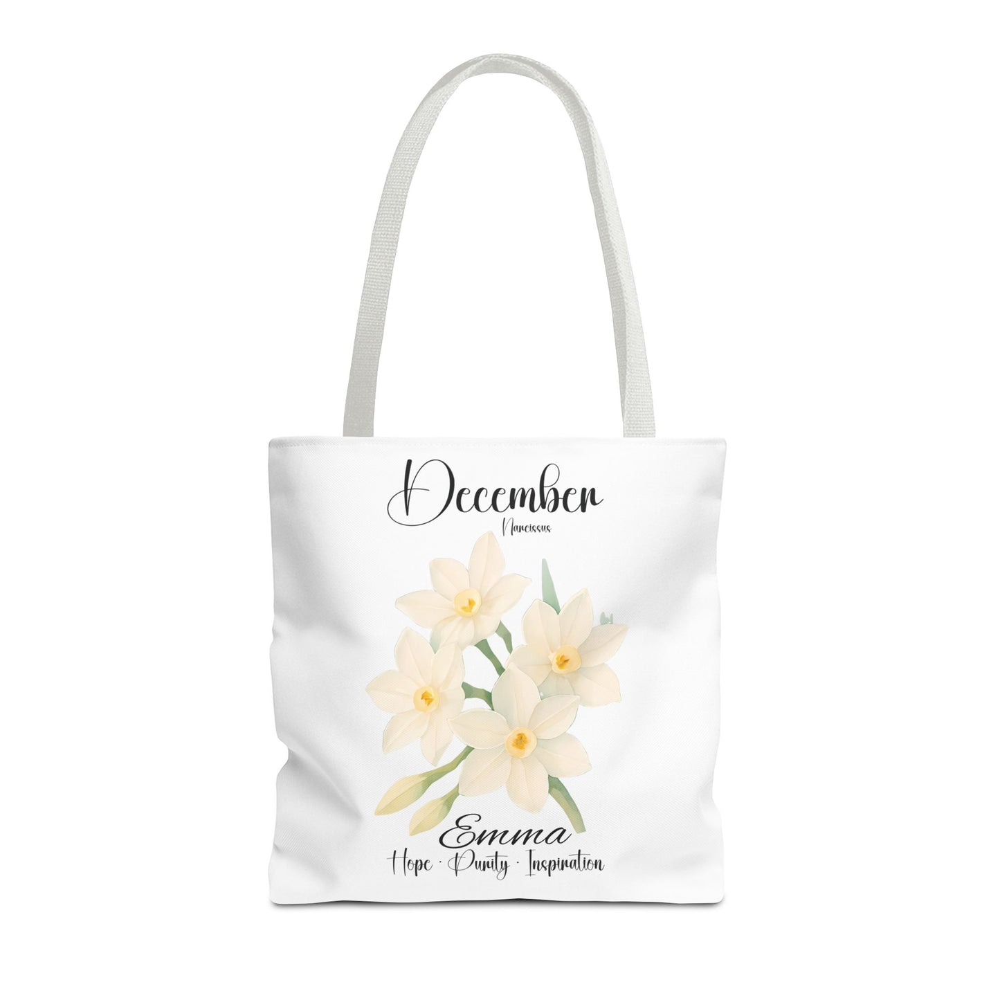 Personlized Birth Month Flower Tote Bag, Botanical Aesthetic Canvas Tote Bag, Bestfriend Gift