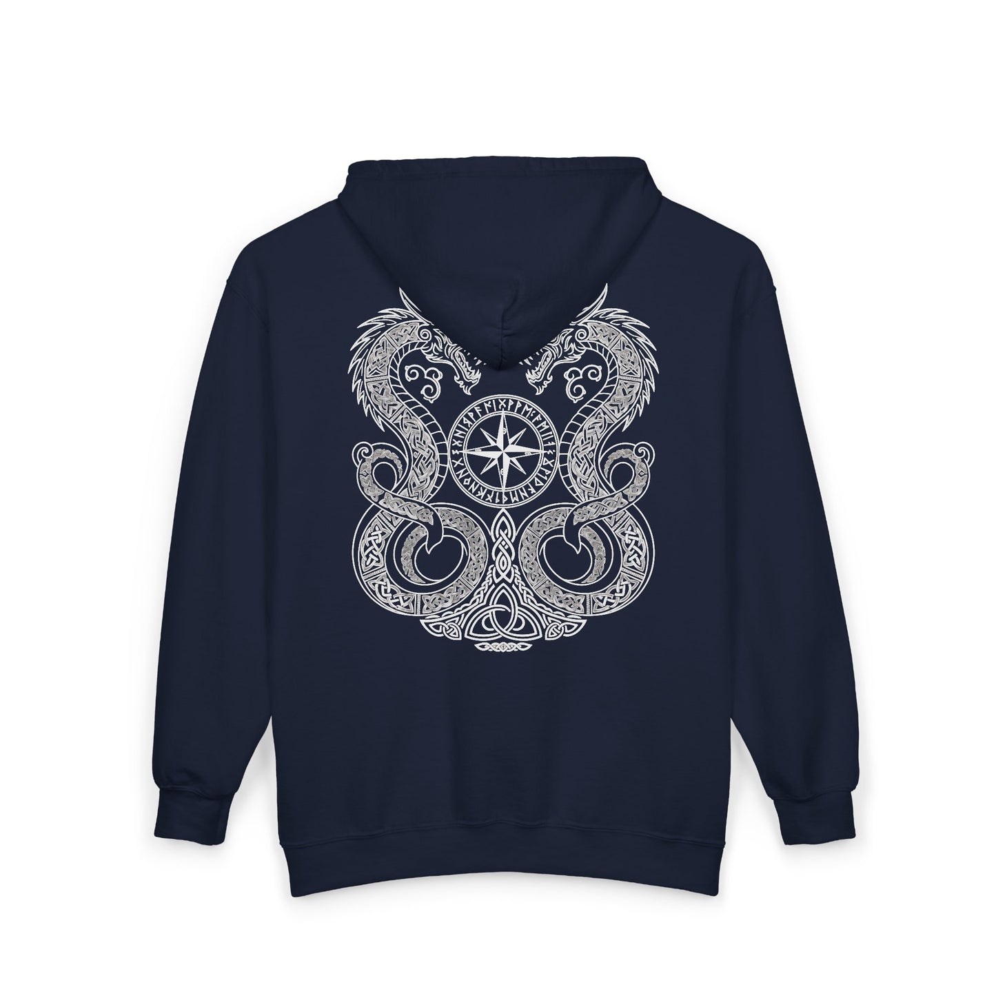 Double Dragon Norse Compass hoodie | Zip Sweatshirt