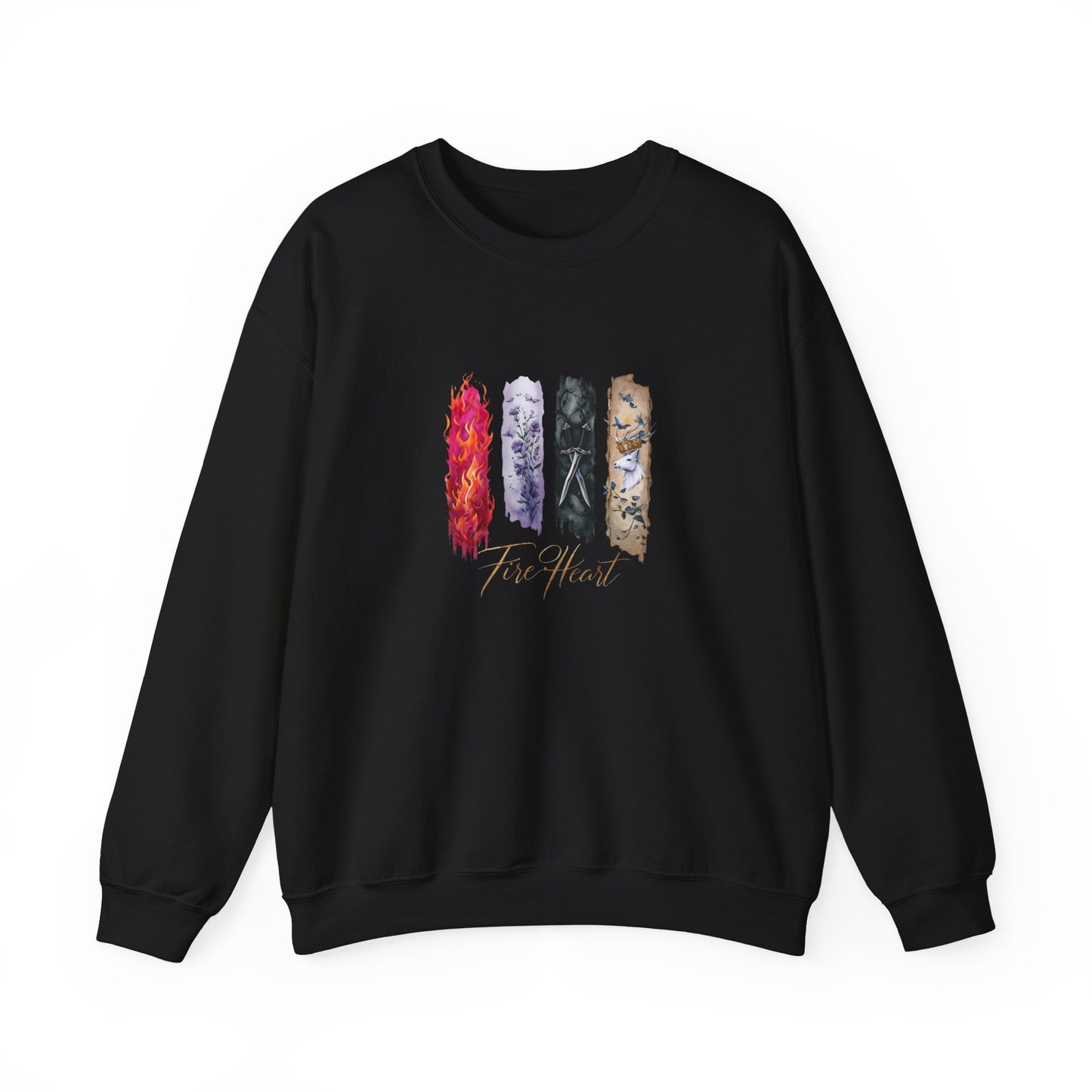 Fire Heart Sweatshirt, Heir of Fire, perfect for book lovers, especially fans of Sarah J. Maas and her character Aelin Ashryver Galathynius.