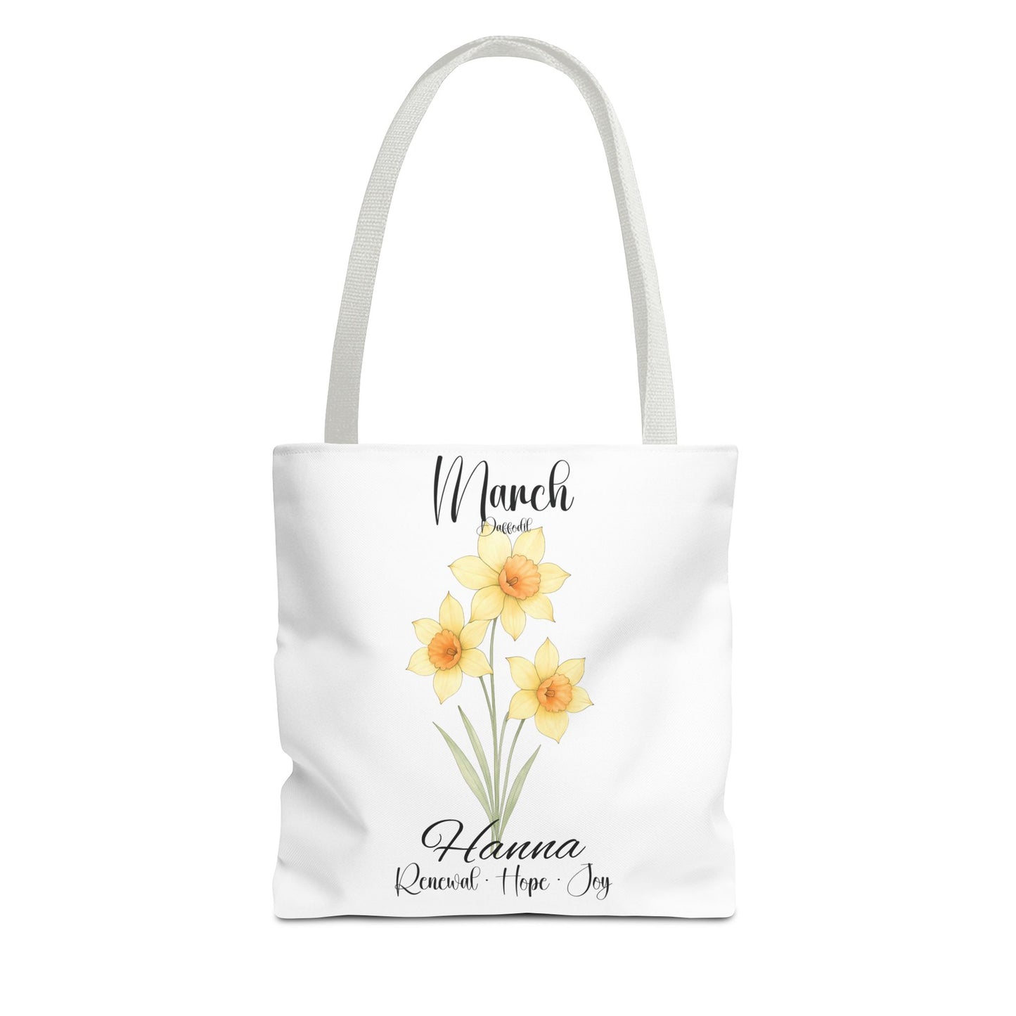 Custom botanical tote bag for her, birth month flower, milestone birthdays, bestfriend gift.