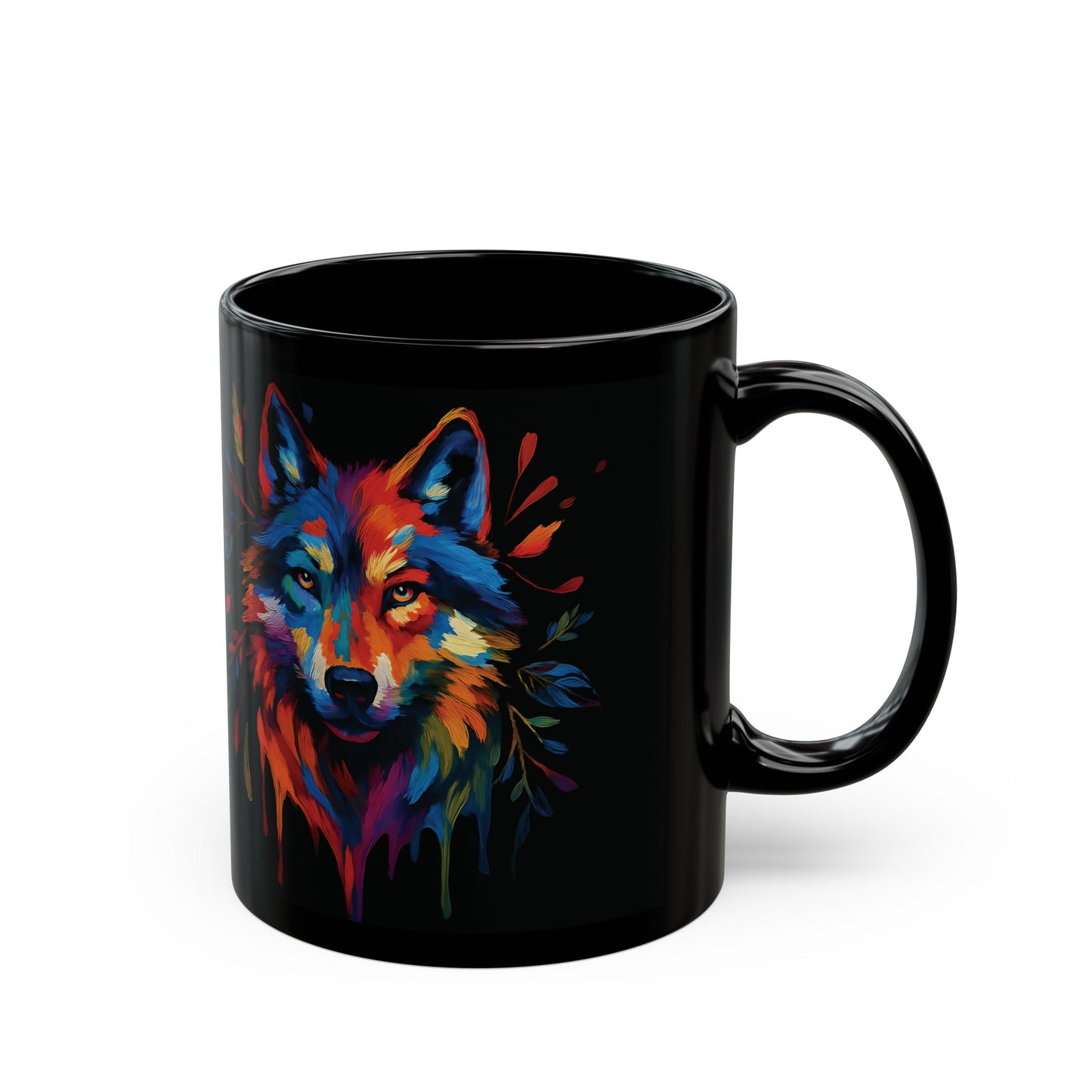 Wolf Coffee Mug | Colorful Watercolor Wolf Art Mug | Wolves Mug Gift |