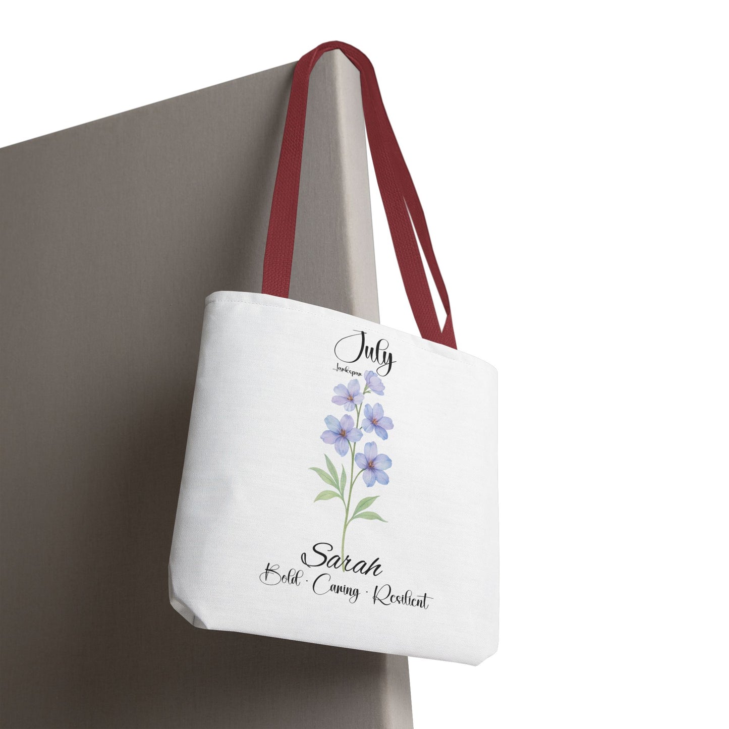 Personalized birth month flower tote bag for her, milestone birthdays, bestfriend gift.