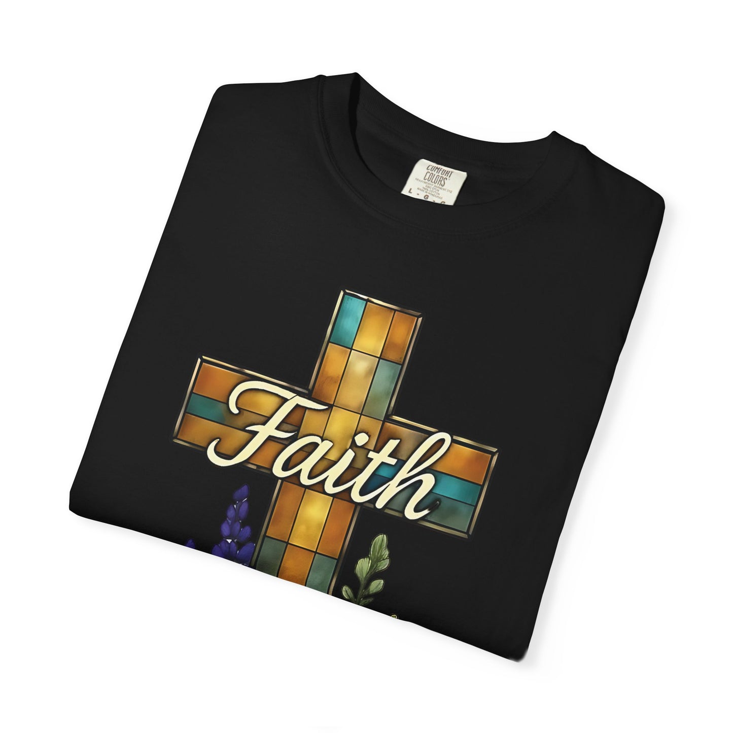 Christianity Faith Cross Comfort Colors T-shirt, Christianity gift or elevating your own collection of Christian merch, this shirt is a testament to the belief that God is good.