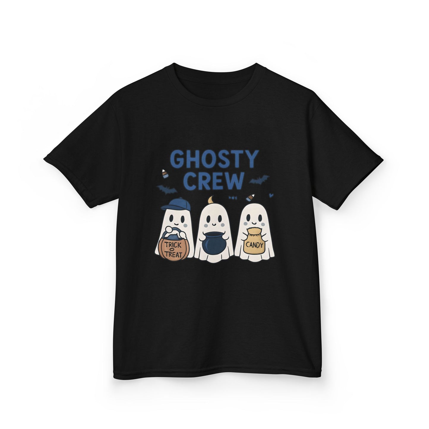 Ghosty Crew TrickorTreat Tee,Be part of the Ghosty crew. Step into the enchanting world of Halloween with the Ghosty Crew Trick or Treat Tee.crew.