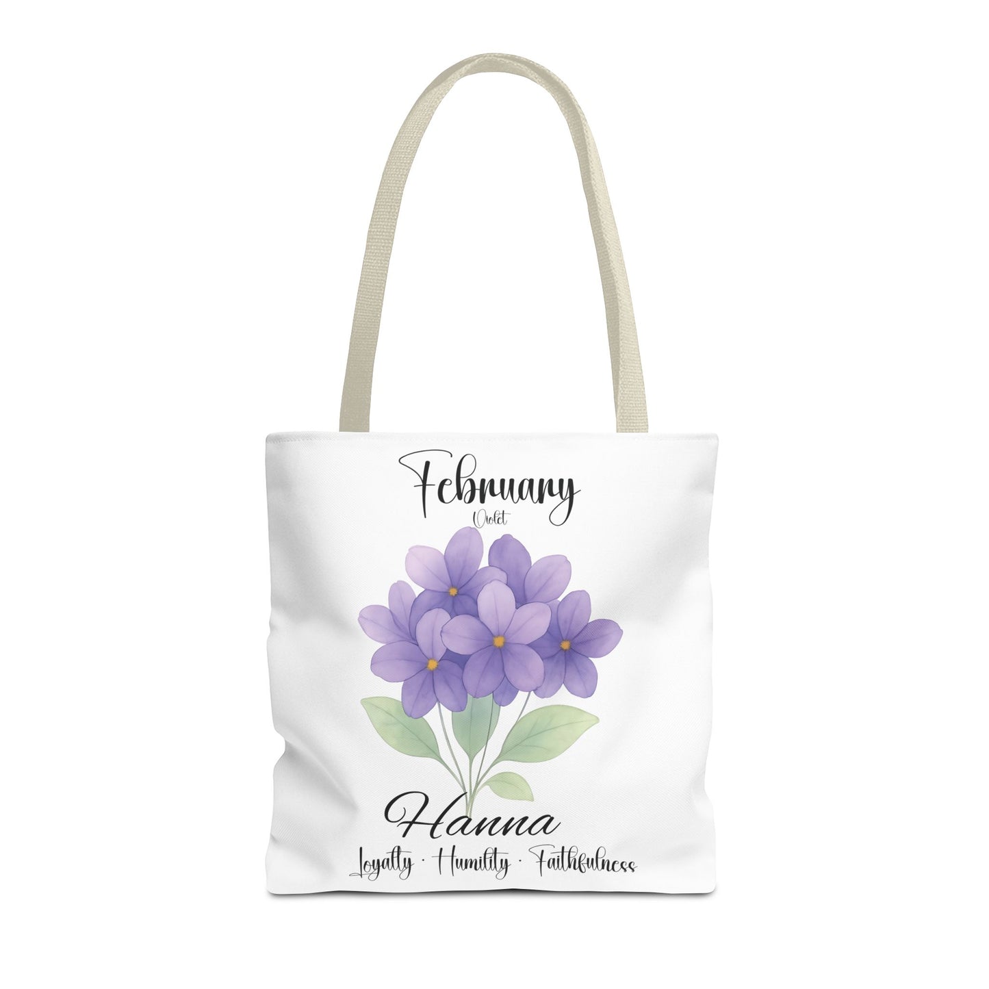 Personalized  floral gift tote bag for her, birth month flower, milestone birthdays, bestfriend gift.