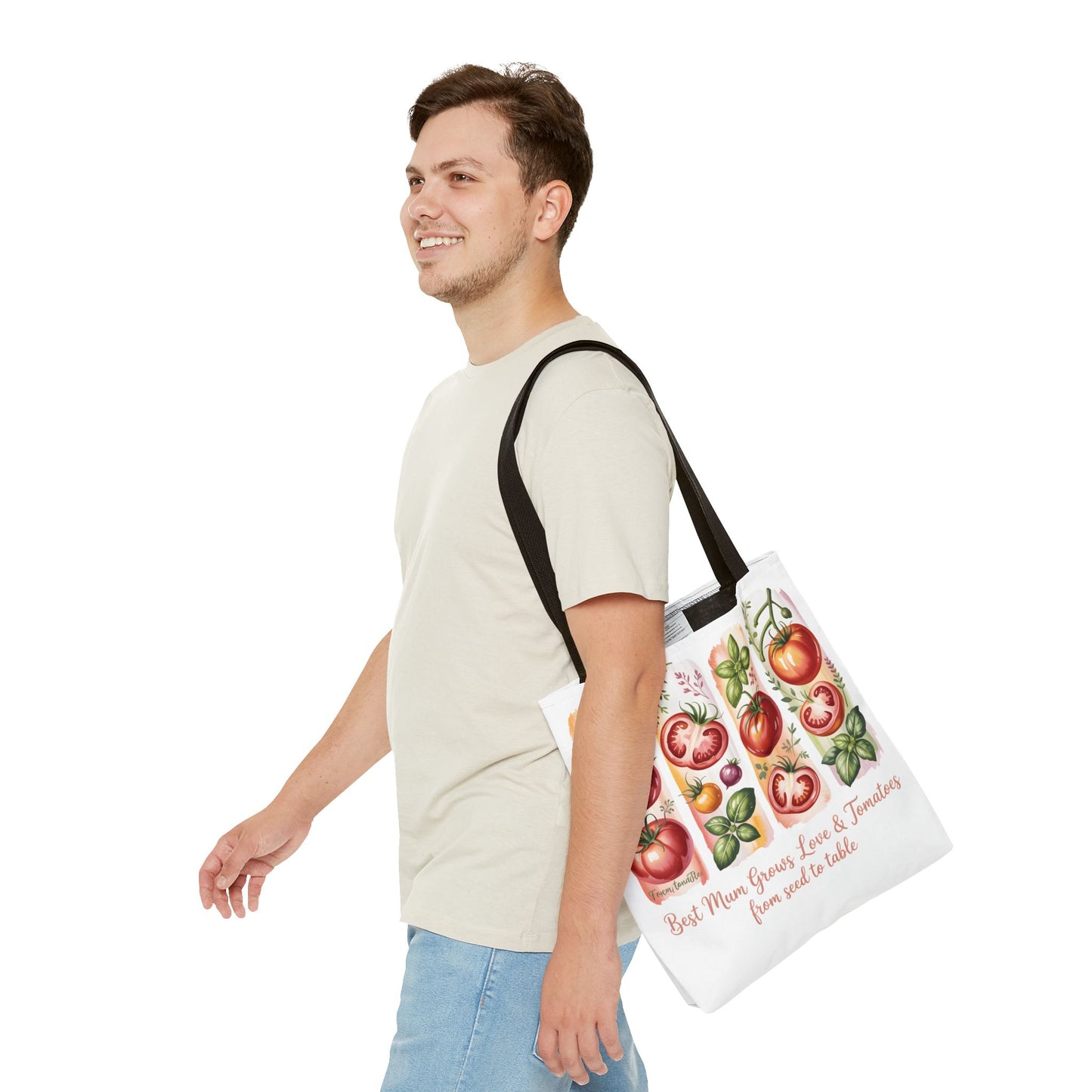 Best Mom Tote Bag, Tomato Garden Lover Design, Perfect Mothers Day Gift for Moms Who Love Gardening and Nature
