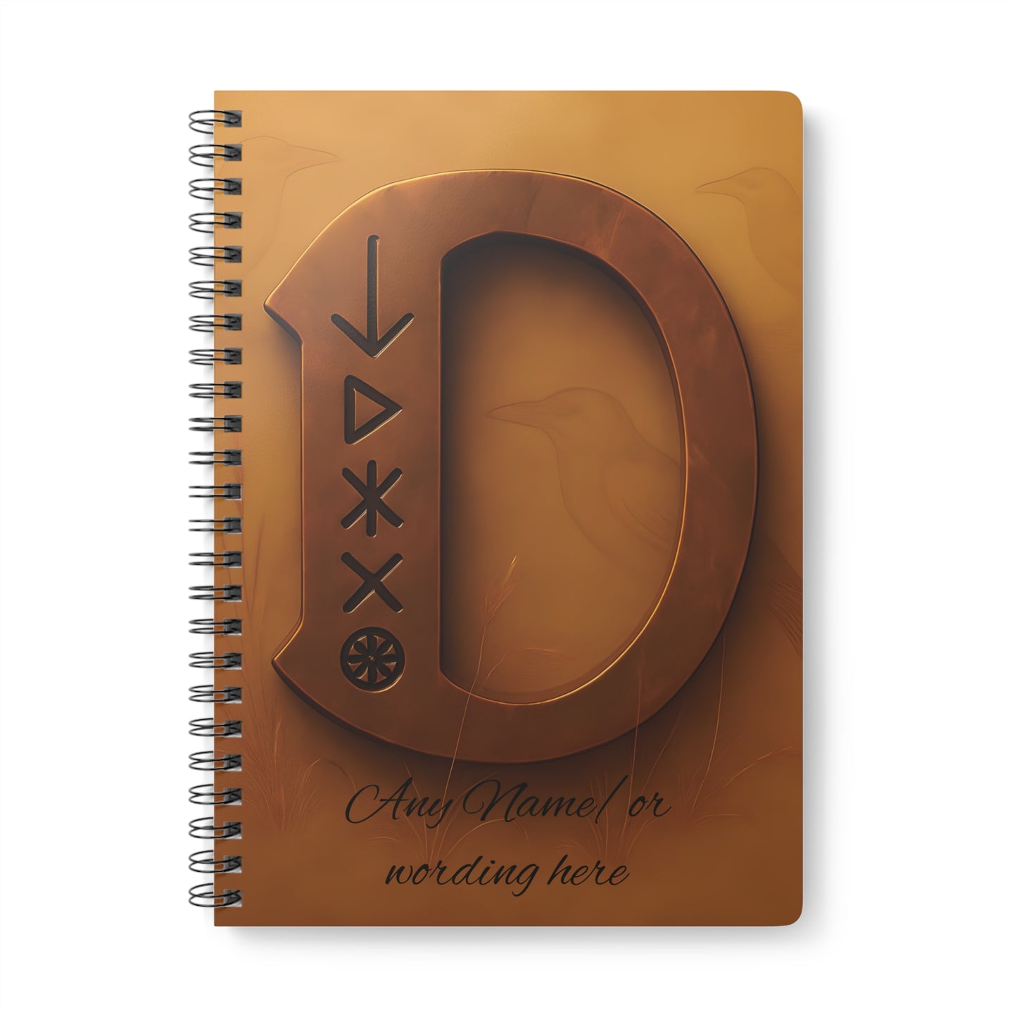 Personalized Norse Witchy Monogram A5 Notebook, Custom Journal,Monogram Notebook, Grimoire Journal, Book Of Shadows, Viking Grimoire Journal