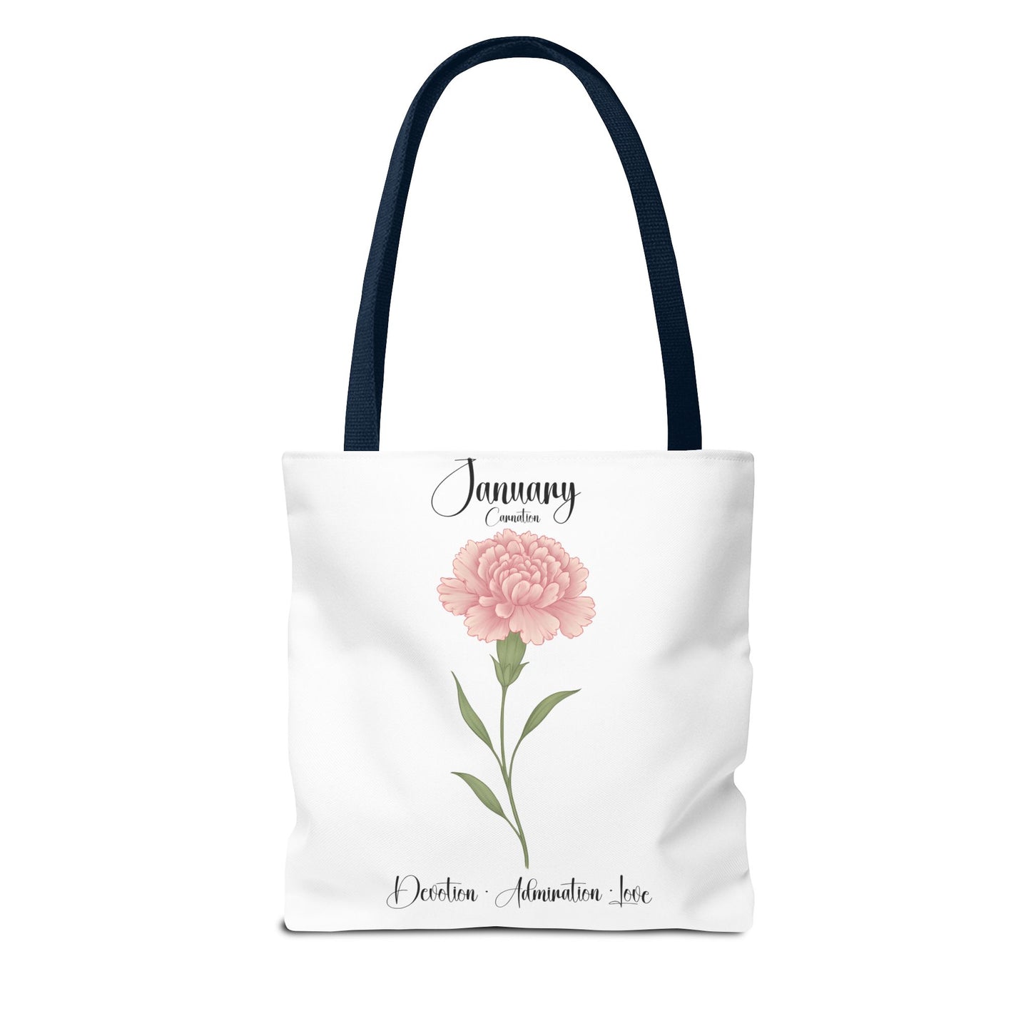 Personlized Birth Month Flower Tote Bag, Botanical Aesthetic Canvas Tote Bag, Bestfriend Gift