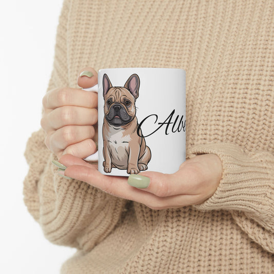 Personalised French Bulldog Mug | Custom Dog Lover Gift |  Frenchie Owner Present |