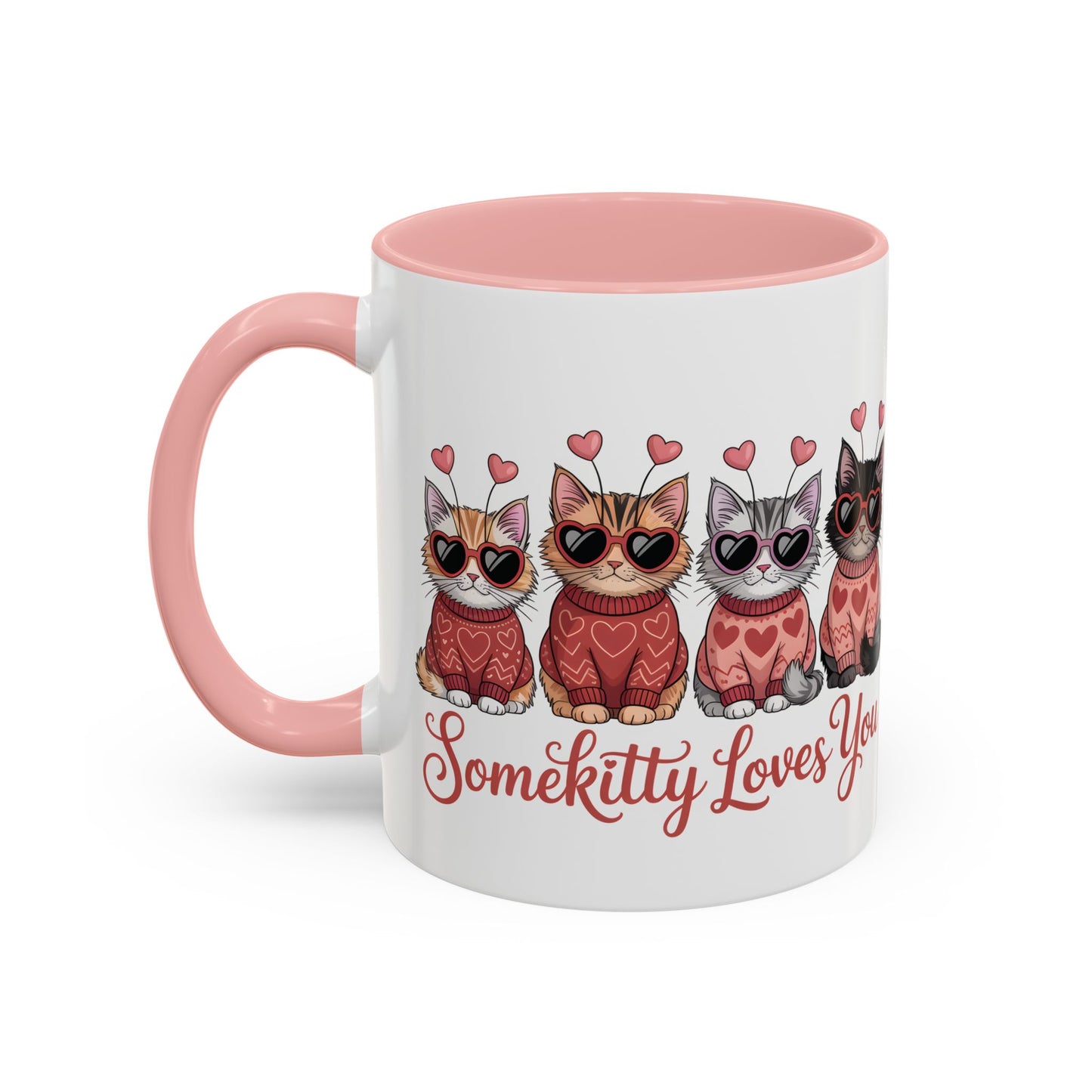 Valentine Kitty Mug | kitten Coffee Cup | cat Lover Gift | Valentines Day Mug |