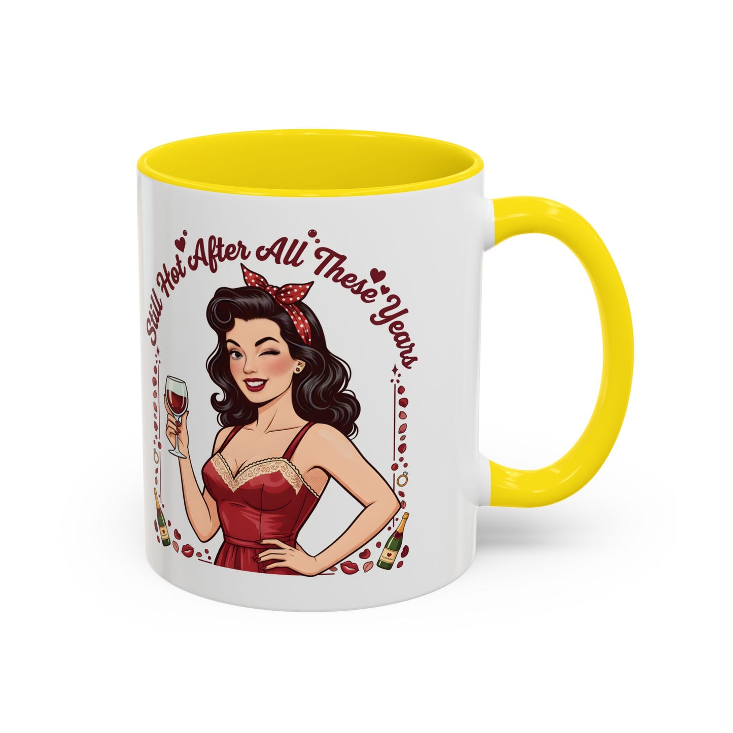 Pin Up Mug | Retro Coffee Mug for Wife | Vintage Anniversary Mug | Valentines Day Gift |