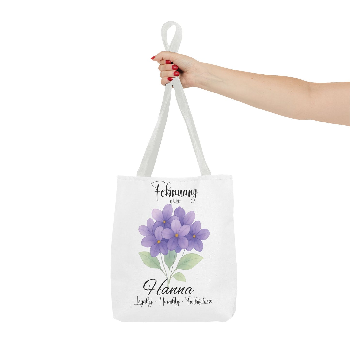 Personalized  floral gift tote bag for her, birth month flower, milestone birthdays, bestfriend gift.