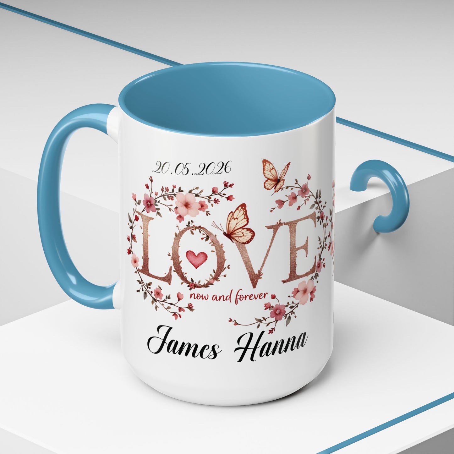 Custom Wedding Mug | Personalized Anniversary Mug | Valentines Day Gift |