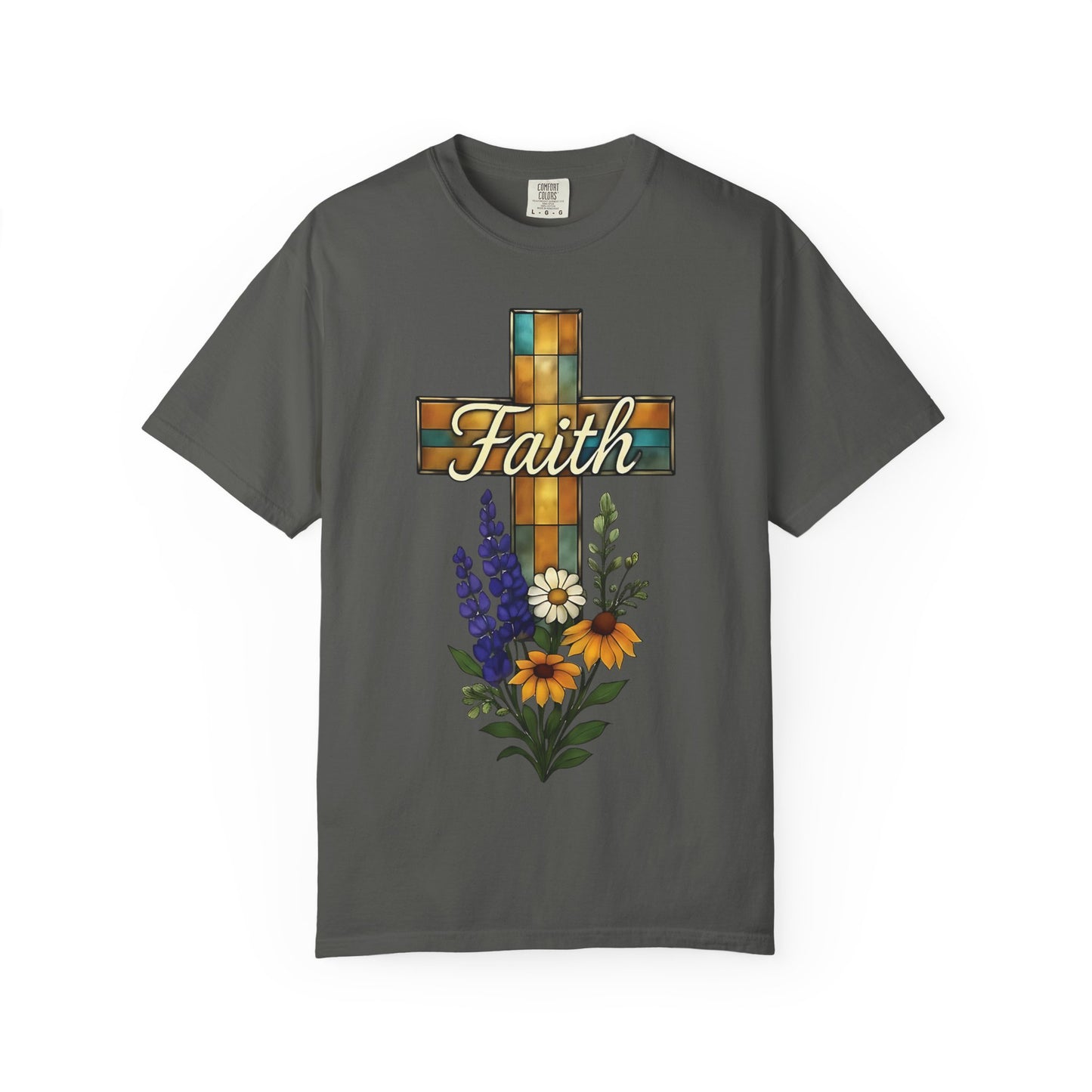 Christianity Faith Cross Comfort Colors T-shirt, Christianity gift or elevating your own collection of Christian merch, this shirt is a testament to the belief that God is good.