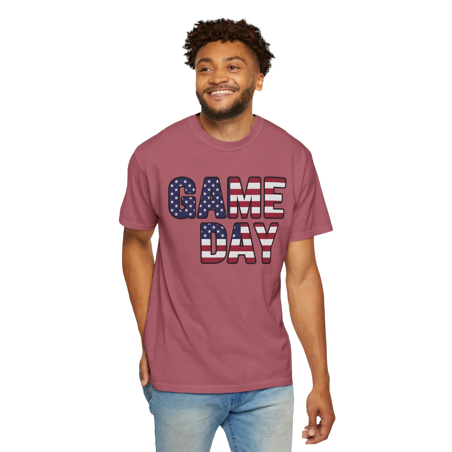 American Flag GAME DAY T-Shirt | Patriotic Sports Fan Tee