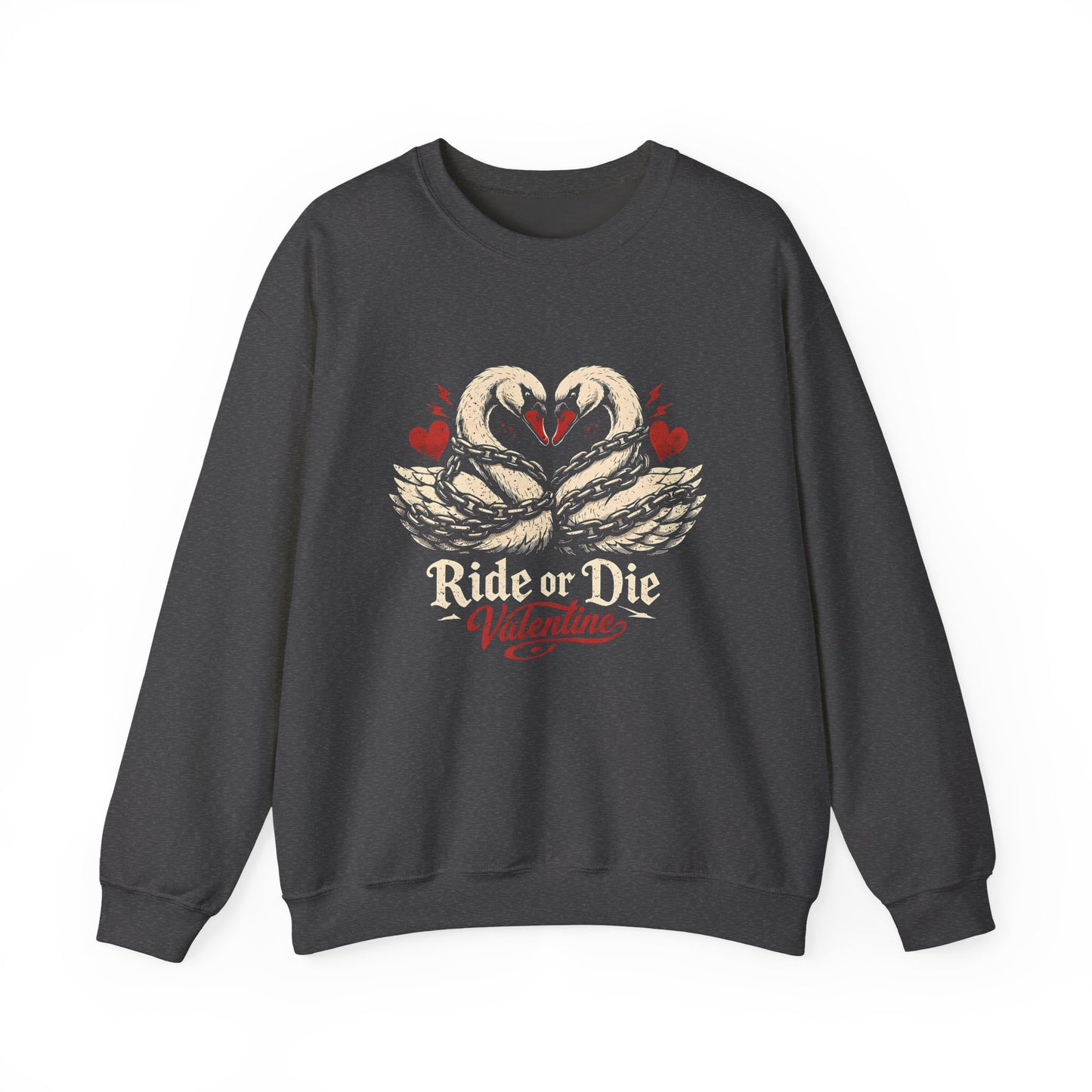 Ride or Die Valentine Sweatshirt | Gothic Valentine Pullover | Dark Romance Couples Sweater