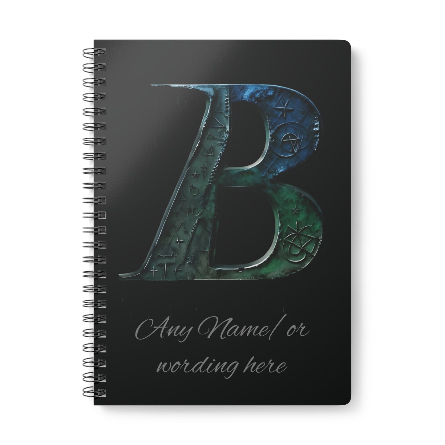 Personalized Norse Witchy Monogram A5 Notebook, Custom Journal,Monogram Notebook, Grimoire Journal, Book Of Shadows, Viking Grimoire Journal