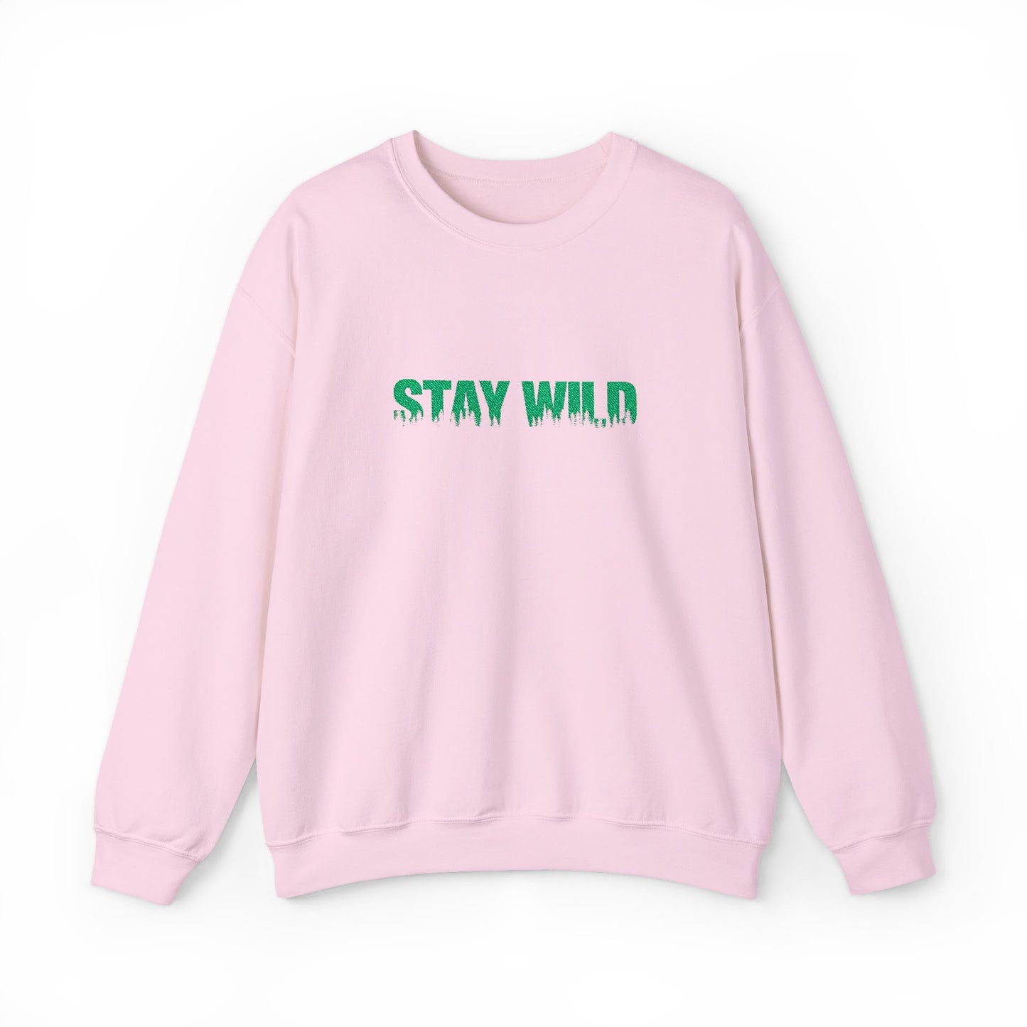 Stay Wild Forest Graphic Embroidered Nature Crewneck, Outdoors Sweatshirt, Hiking & Camping Gift