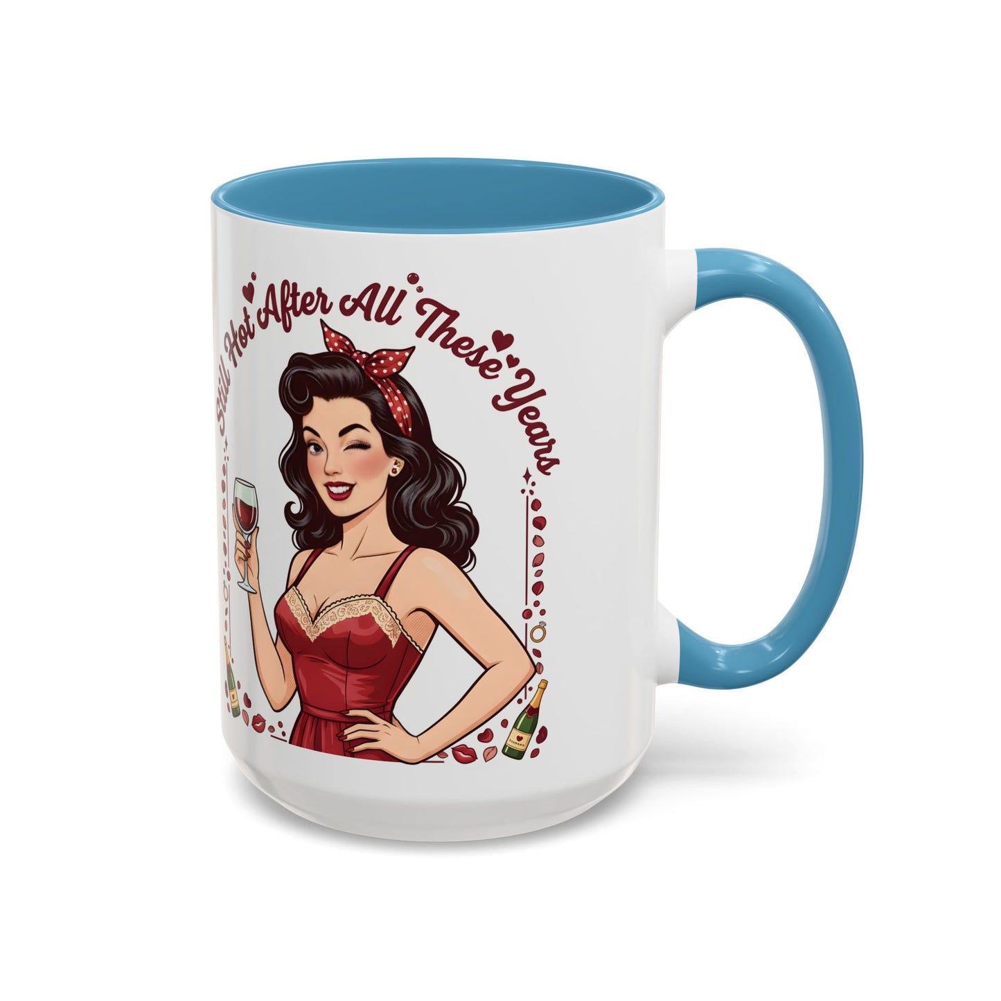 Pin Up Mug | Retro Coffee Mug for Wife | Vintage Anniversary Mug | Valentines Day Gift |