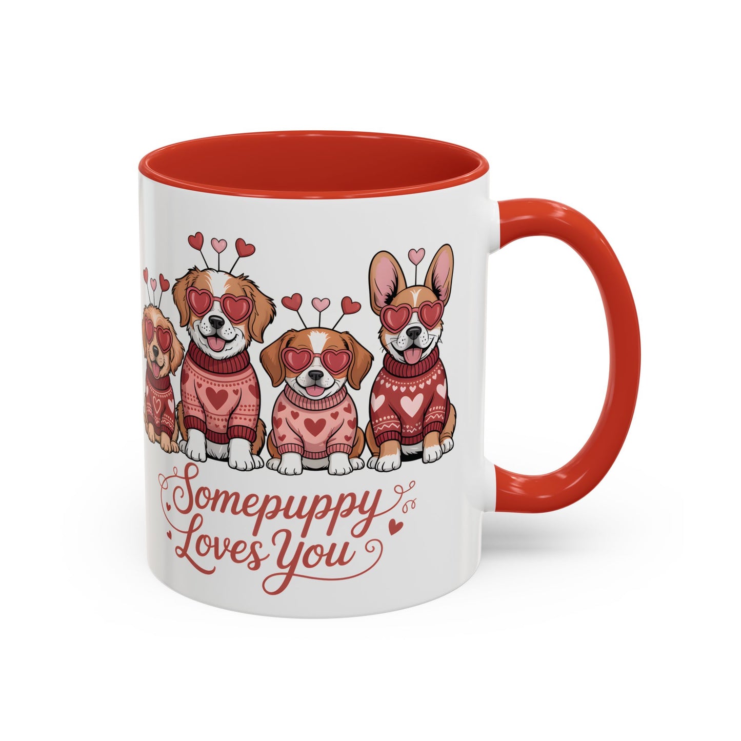 Valentine Dog Mug | Cute Puppy Coffee Cup | Dog Lover Gift | Valentines Day Mug |