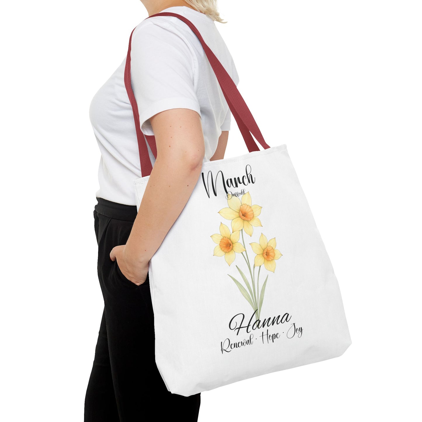 Custom botanical tote bag for her, birth month flower, milestone birthdays, bestfriend gift.