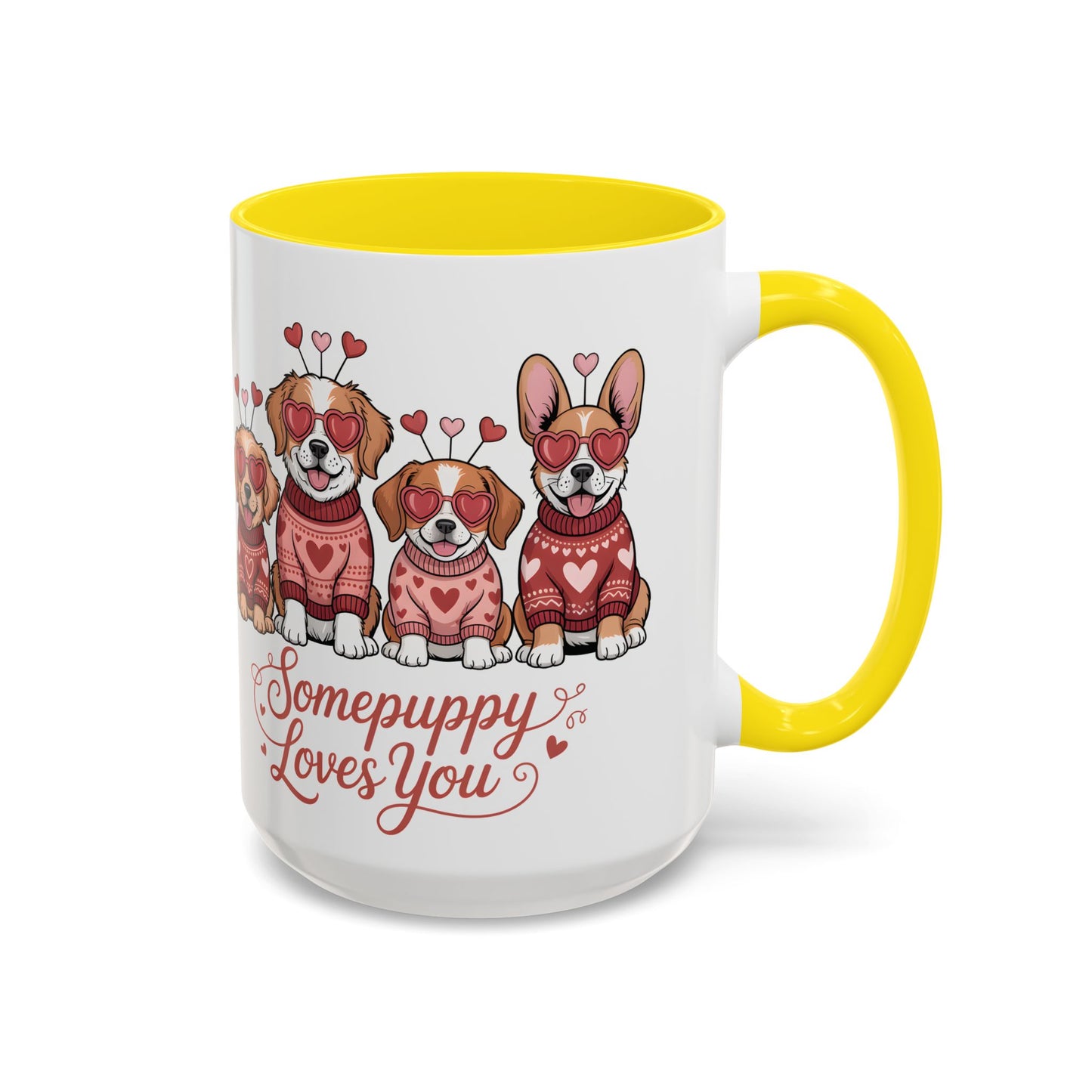 Valentine Dog Mug | Cute Puppy Coffee Cup | Dog Lover Gift | Valentines Day Mug |