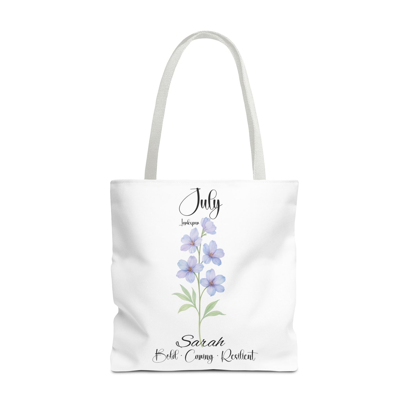 Personalized birth month flower tote bag for her, milestone birthdays, bestfriend gift.