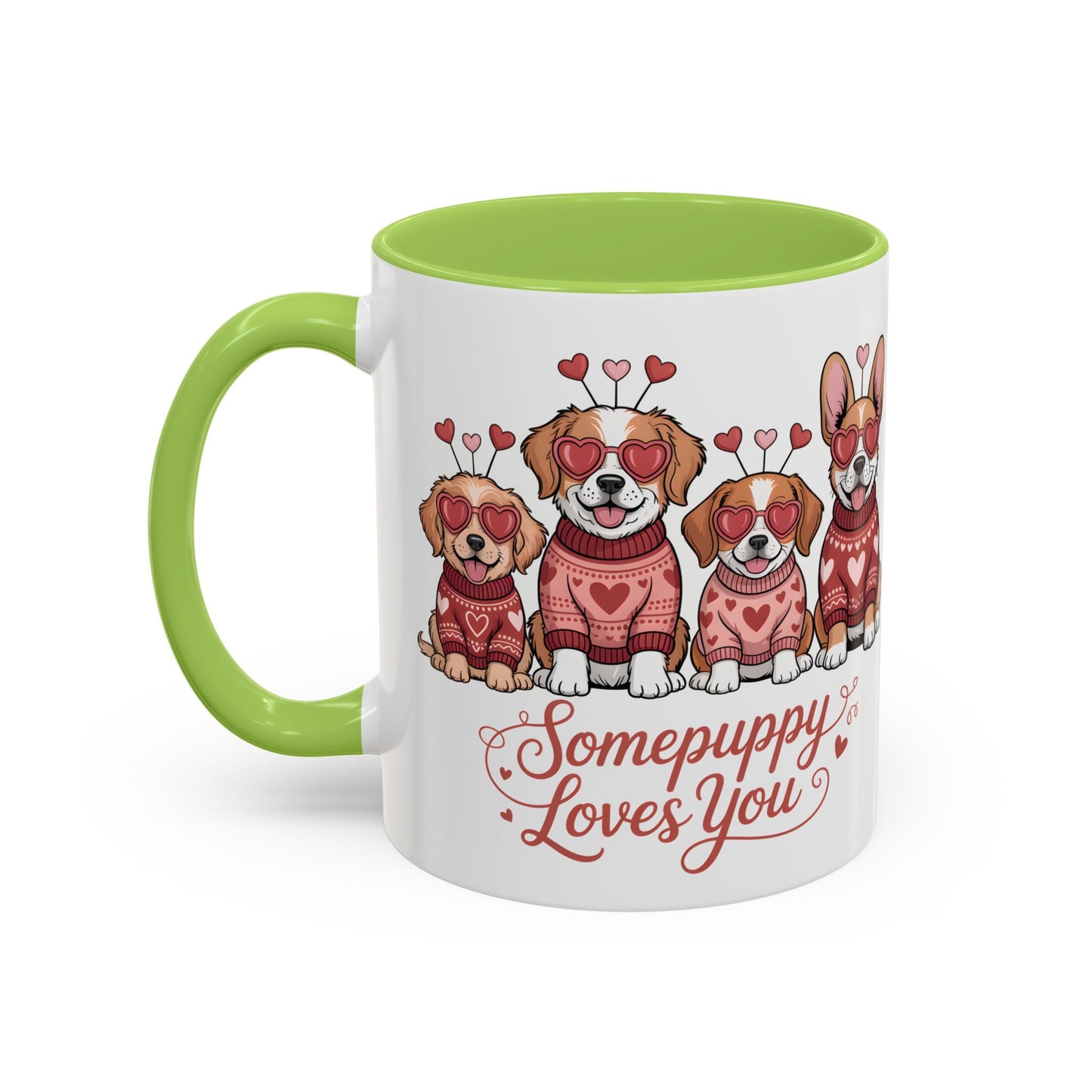 Valentine Dog Mug | Cute Puppy Coffee Cup | Dog Lover Gift | Valentines Day Mug |