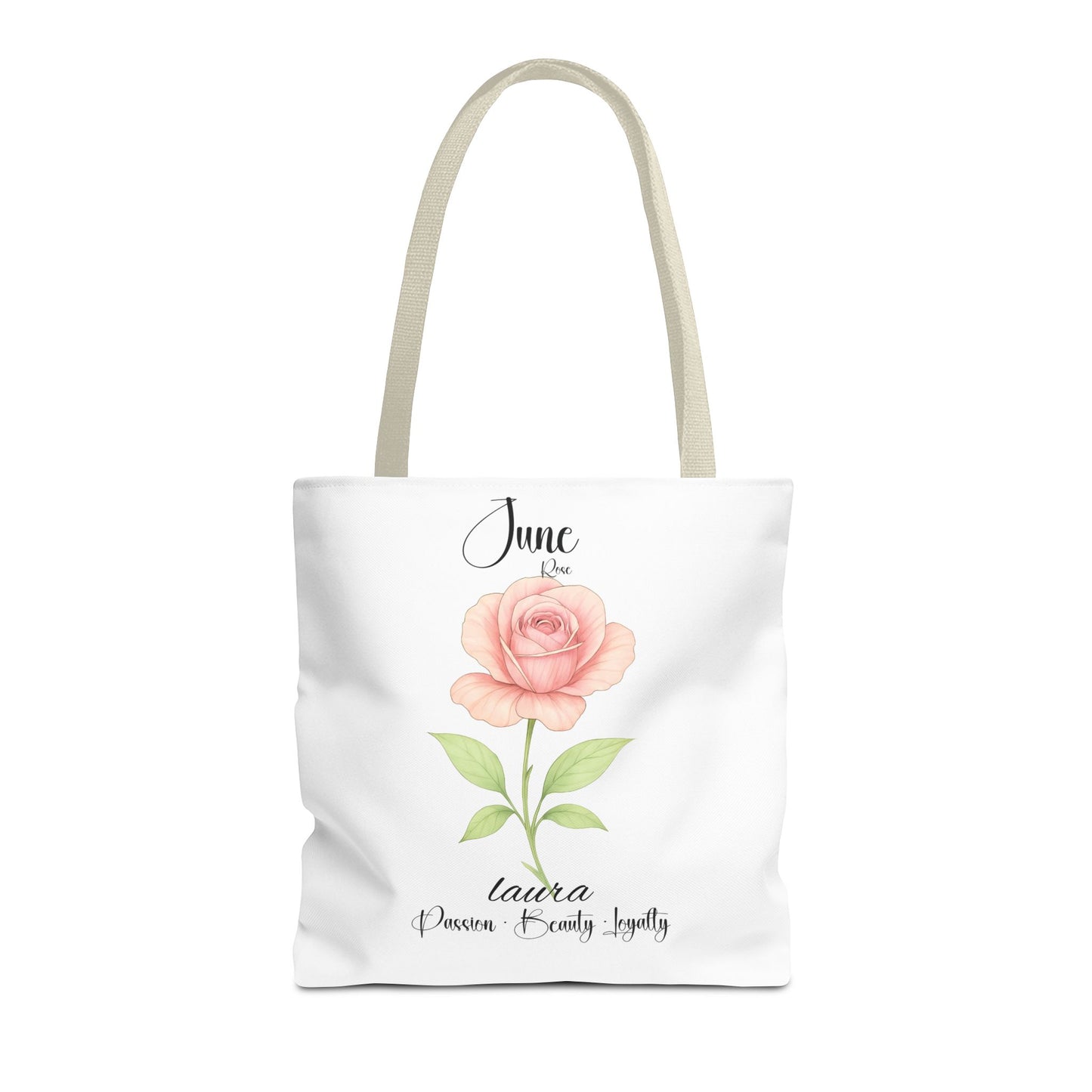 Personlised birth month flower bag for her, milestone birthdays, bestfriend gift.