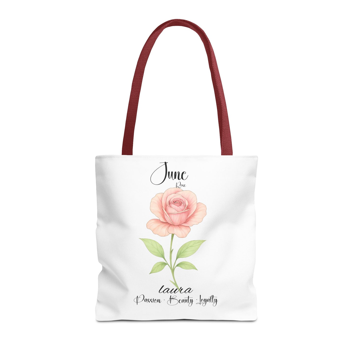 Personlised birth month flower bag for her, milestone birthdays, bestfriend gift.