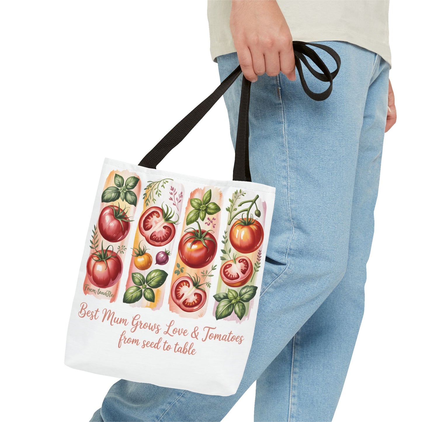 Best Mom Tote Bag, Tomato Garden Lover Design, Perfect Mothers Day Gift for Moms Who Love Gardening and Nature