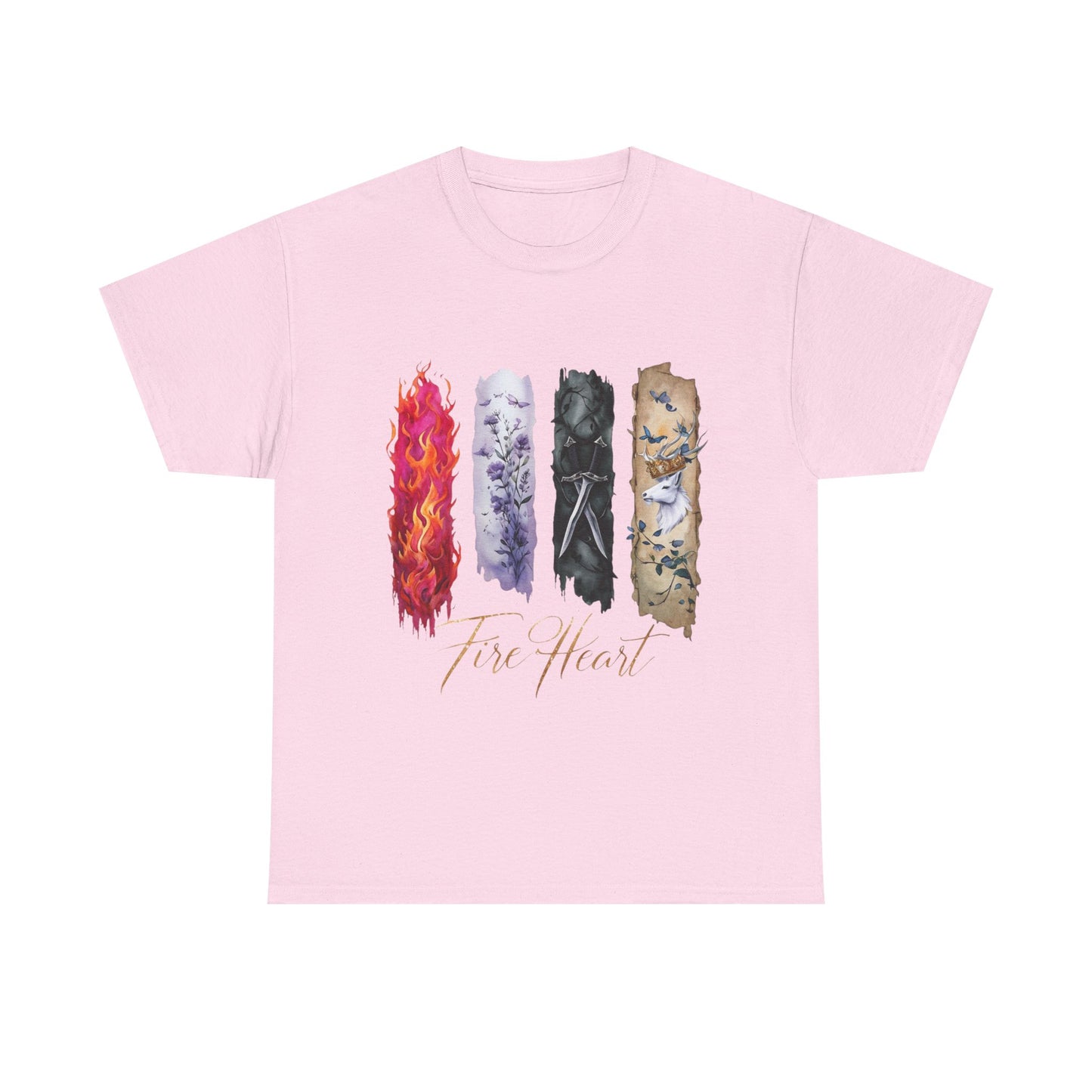 Fire Heart T-Shirt, Heir of Fire Tee, Ignite your wardrobe with the Fire Heart T-Shirt, a must-have for any fan of Sarah J. Maas's enchanting universe.