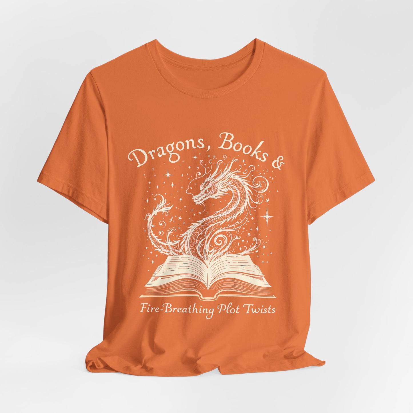 Book Lover Gift T-Shirt | Fantasy Reader Tee | Dragon Reading Shirt | Booktok Merch | Bibliophile Gift