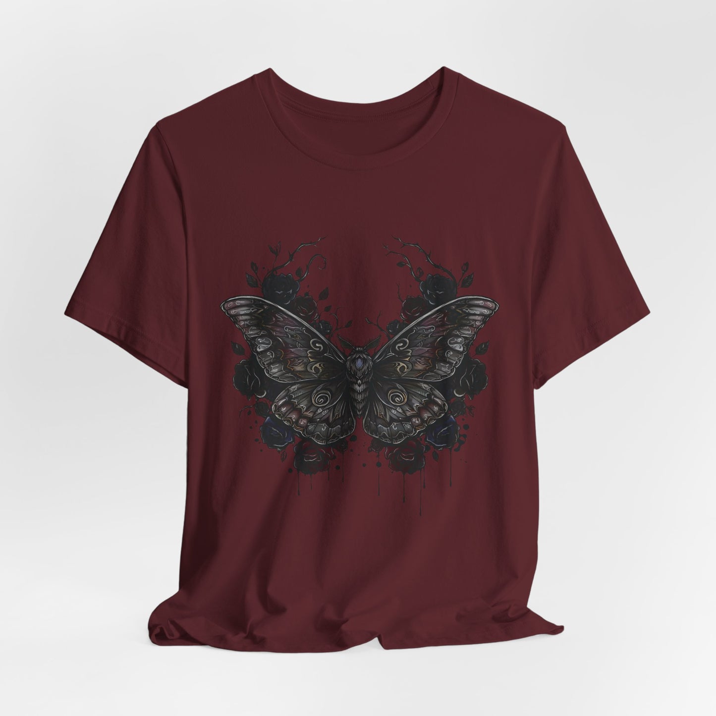 Death Moth Gothic Apparel  | Unisex Cotton Shirt | Dark Aesthetic  | Alternative Goth T-Shirt